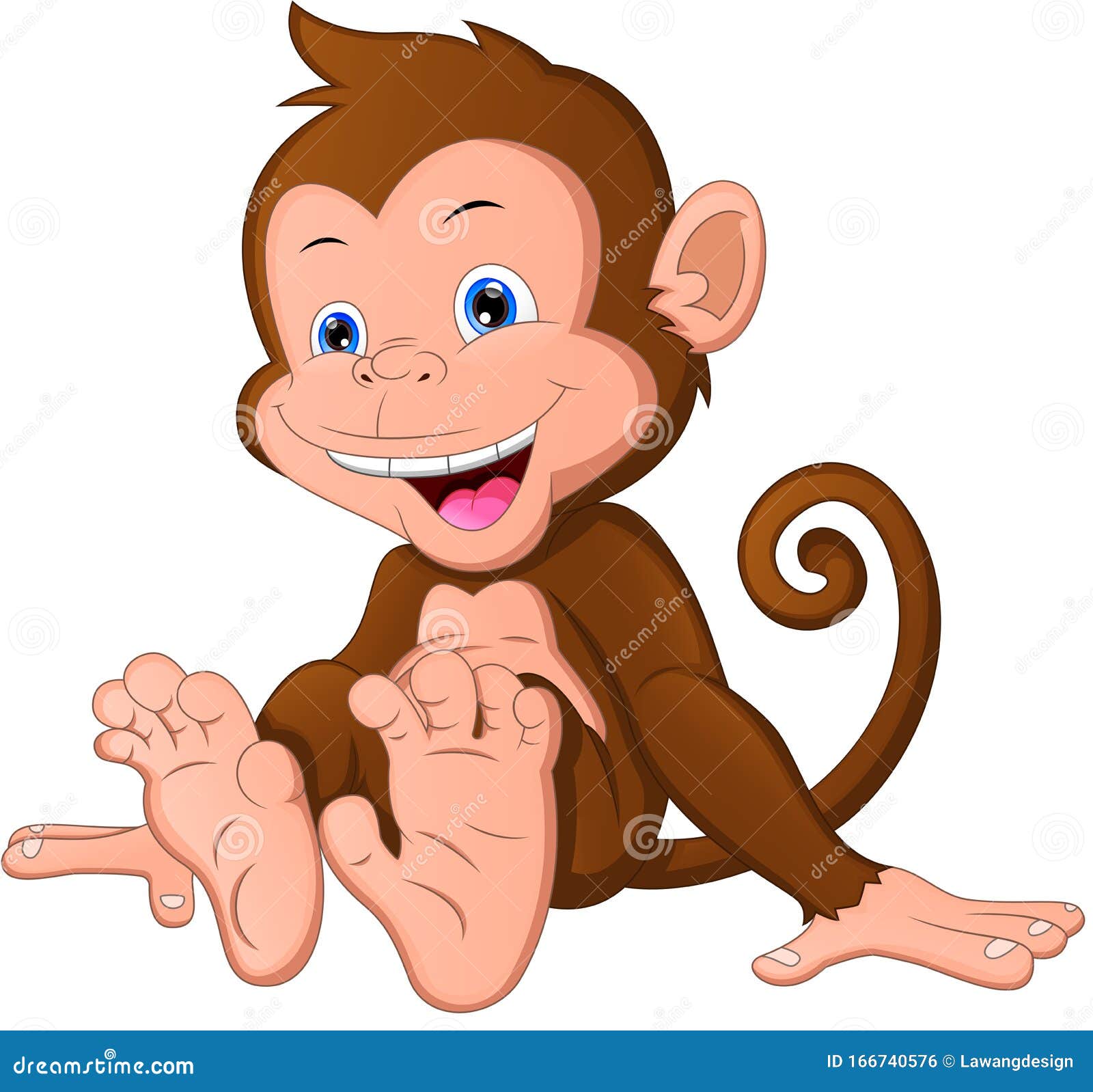 Macaco. Macaco Jovem E Bonitinho, Isolado Em Fundo Branco. Personagem De Desenho  Animado Zoológico. Cartão De Educação Para Crianç Ilustração do Vetor -  Ilustração de alegria, cartoon: 239228999