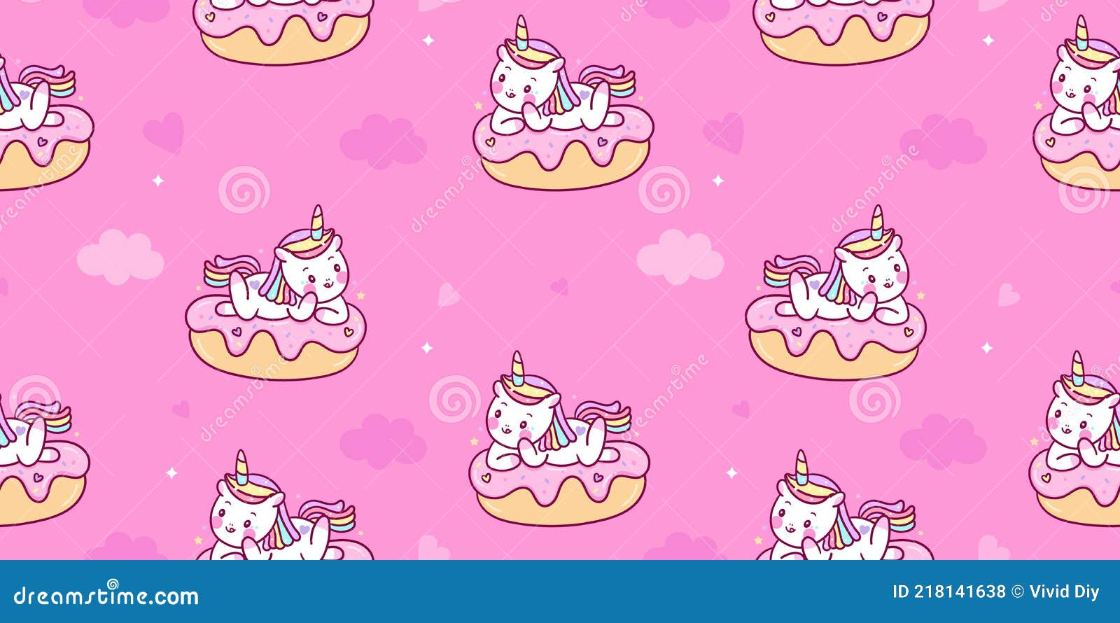 Pegasus de unicórnio fofo com desenho de kawaii de donut de dia dos  namorados