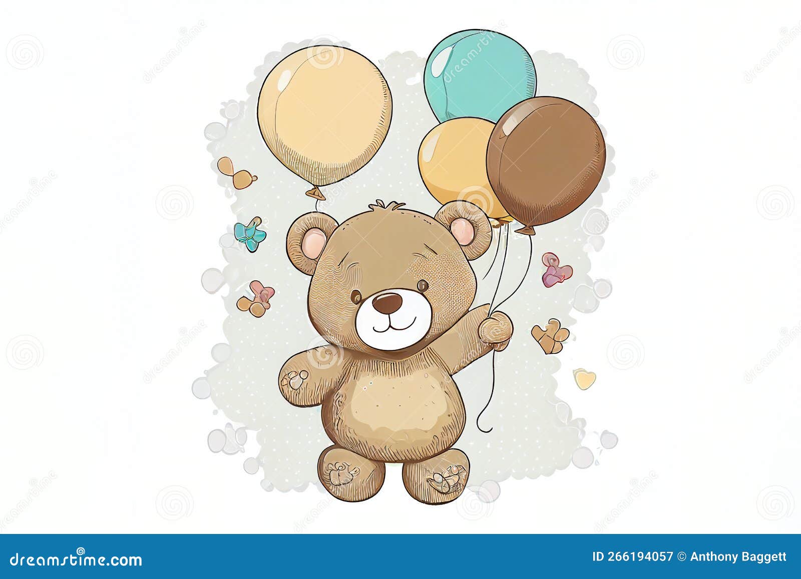 Feliz Bebê Marrom Urso Desenho Animado Sentado Royalty Free SVG