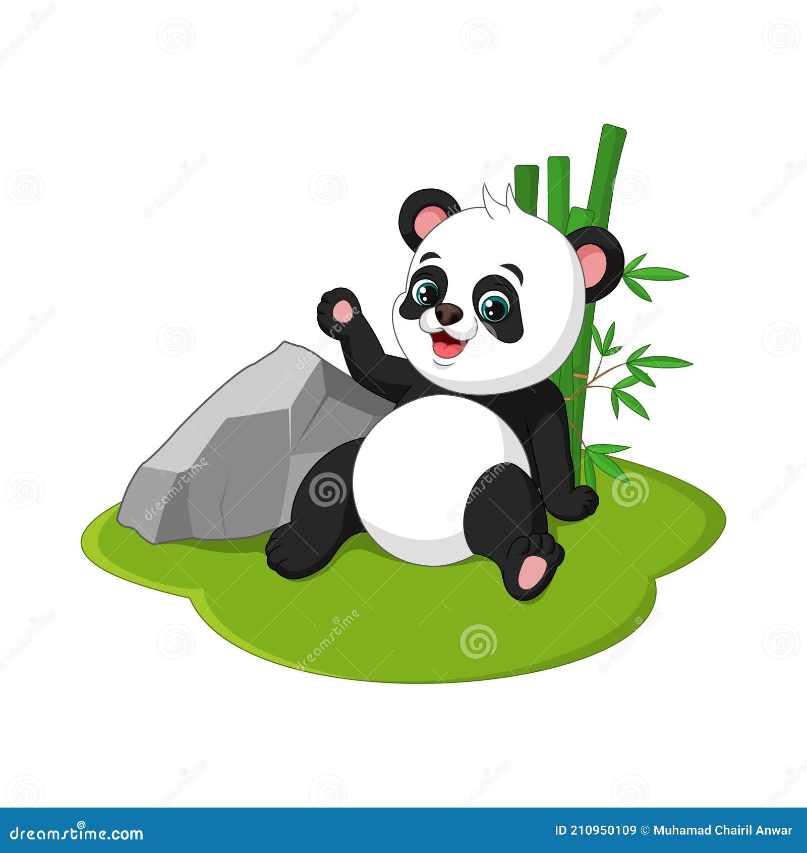 Desenho de Filhote de Panda Ilustração Vetores EPS [download