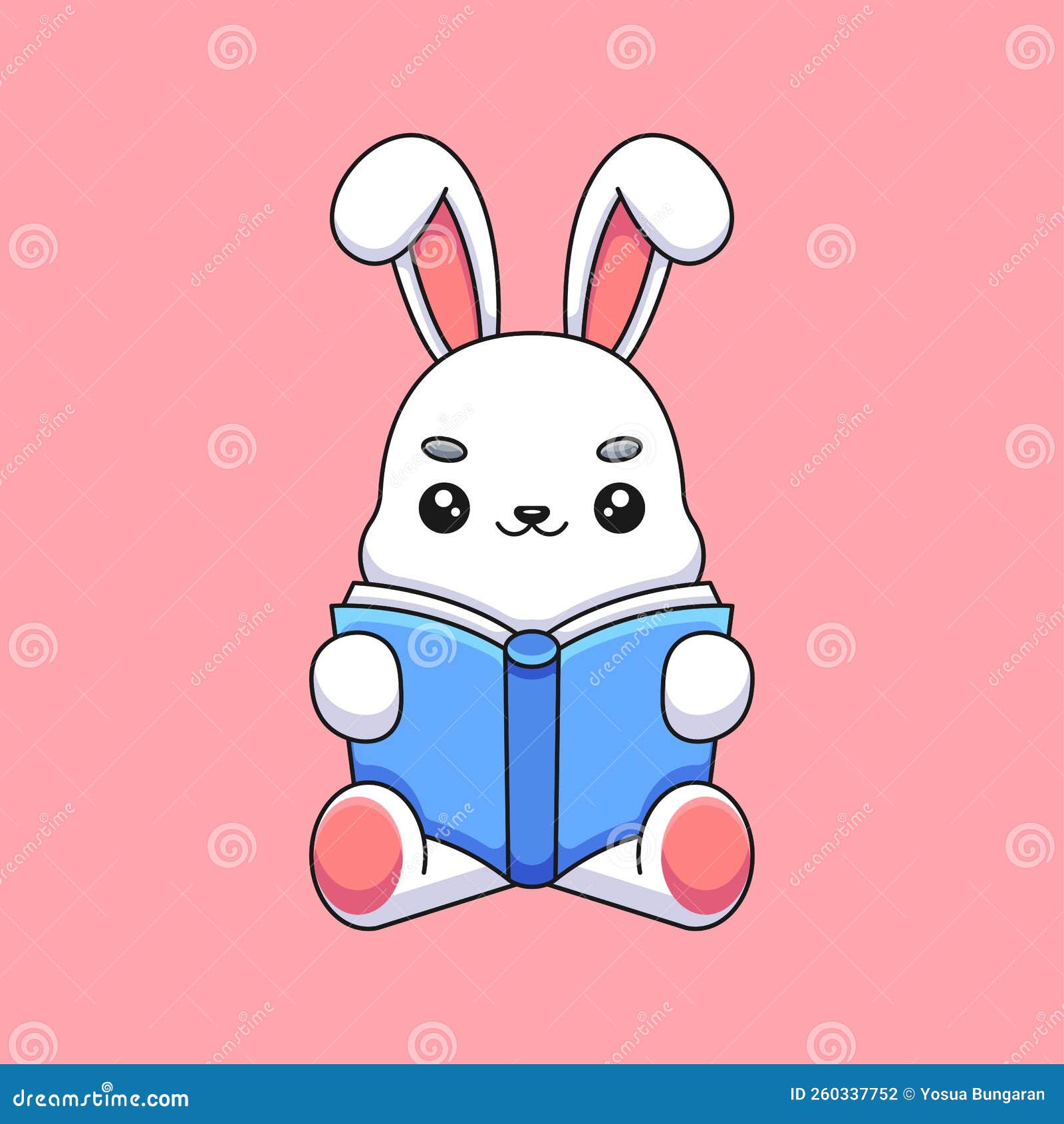 Animal Dos Desenhos Animados De Kawaii Do Coelho Bonito Ilustração