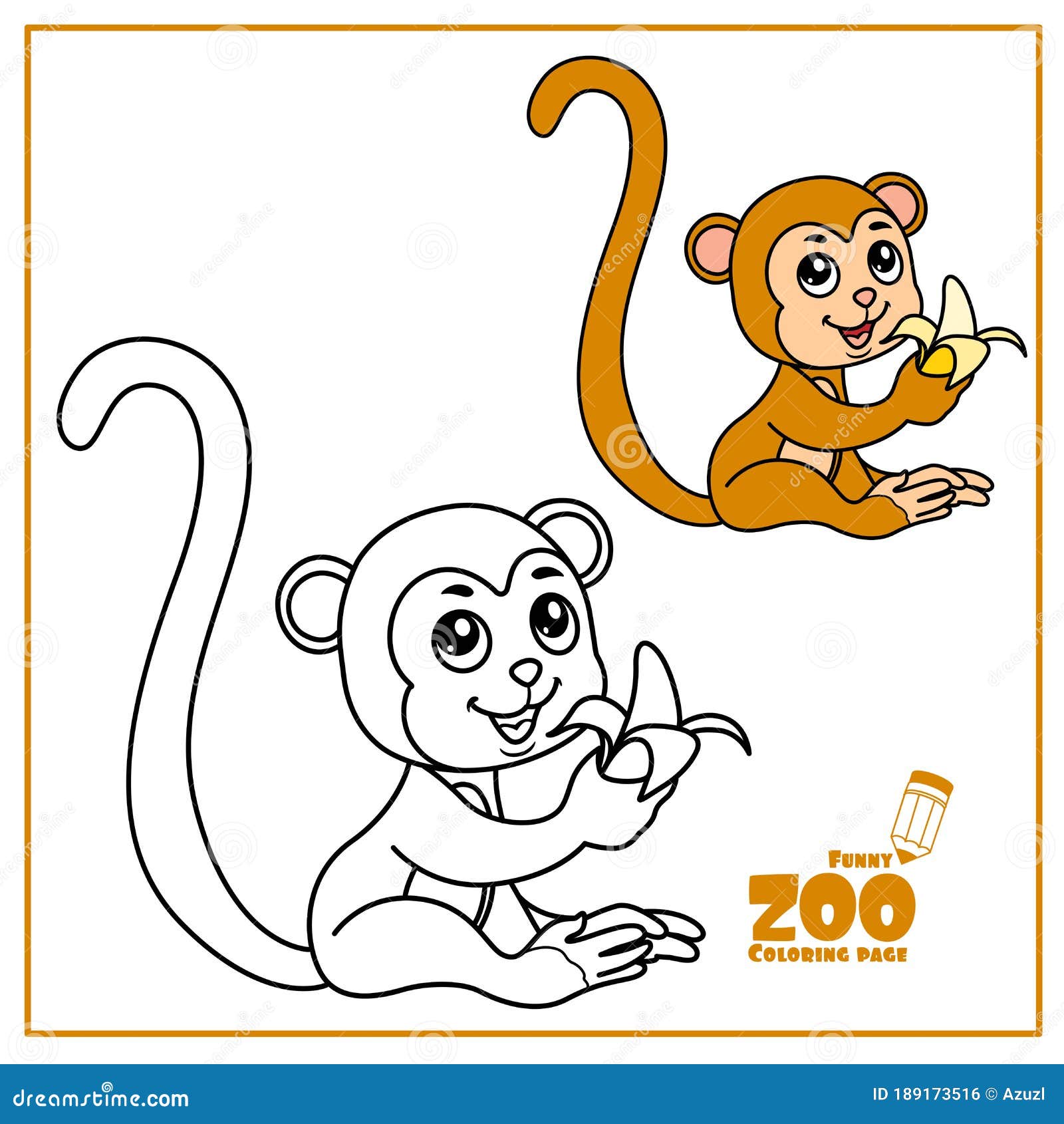 Macaco para colorir - Jardim Zoológico