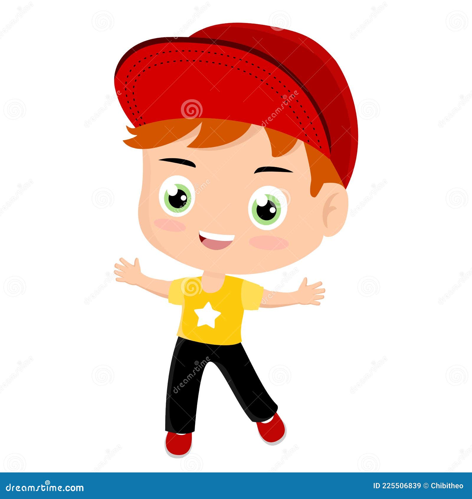 Um desenho animado do rosto de um menino com uma camiseta.