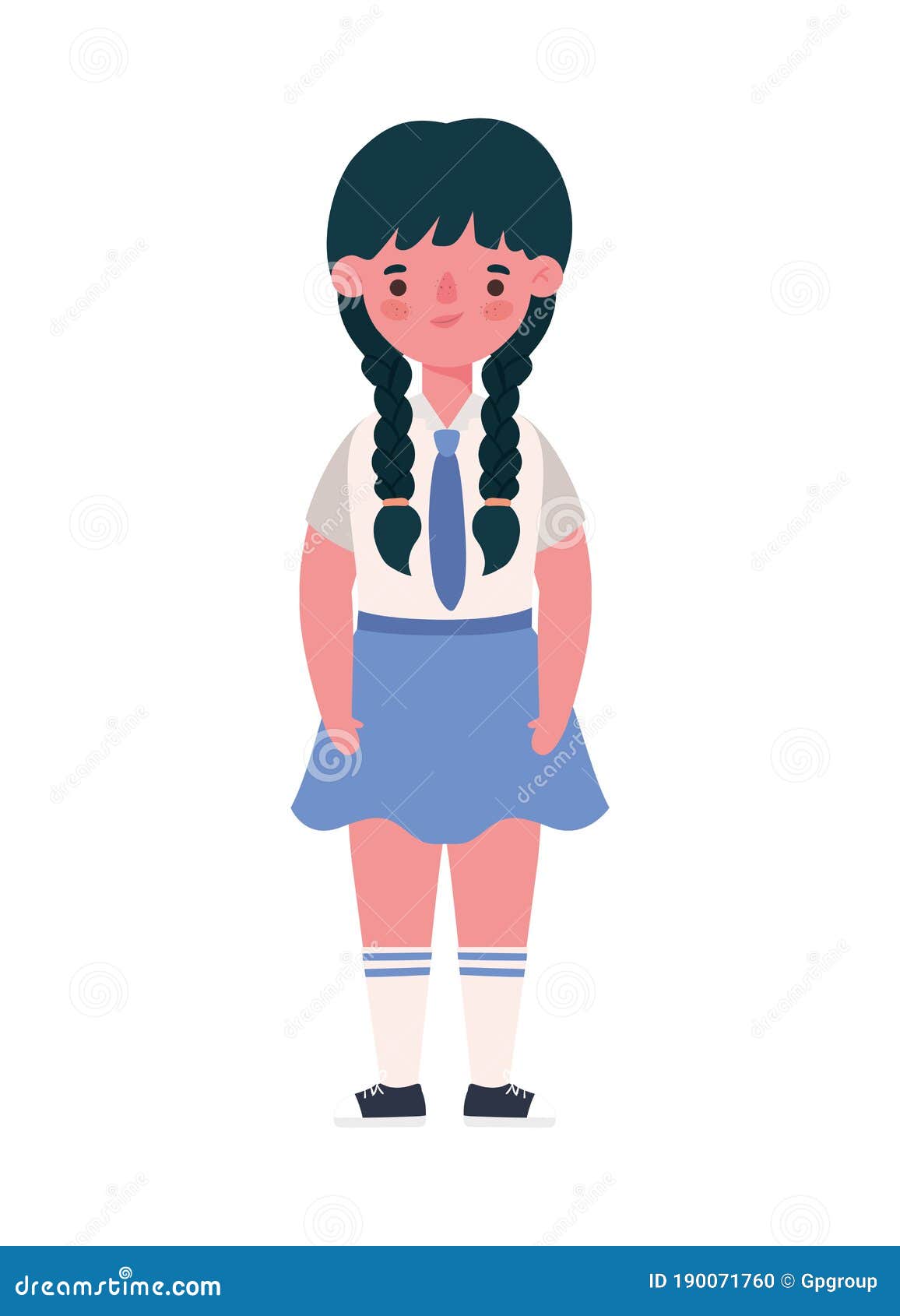 Desenho Animado. Ilustração Infantil. Tristeza. Uniforme