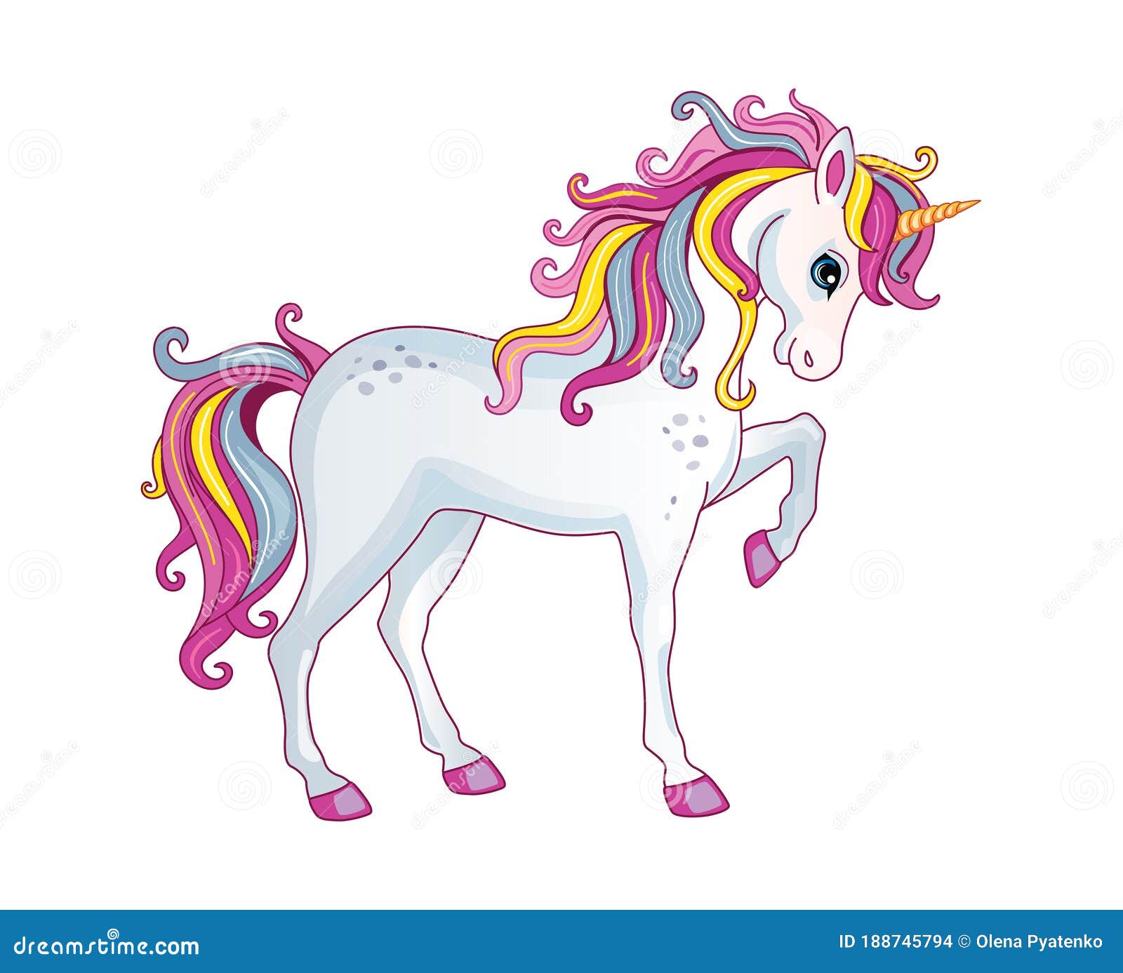 Bonito Unicórnio Desenho Animado Pônei De Fadas Vector De Criança Com Fundo  Doce: Série Fairytale Kawaii Animais Cavalo (bonito Doodles Girly).  Perfeito Para Crianças De Berçário, Cartão, Bebê Chuveiro Menina, Design De