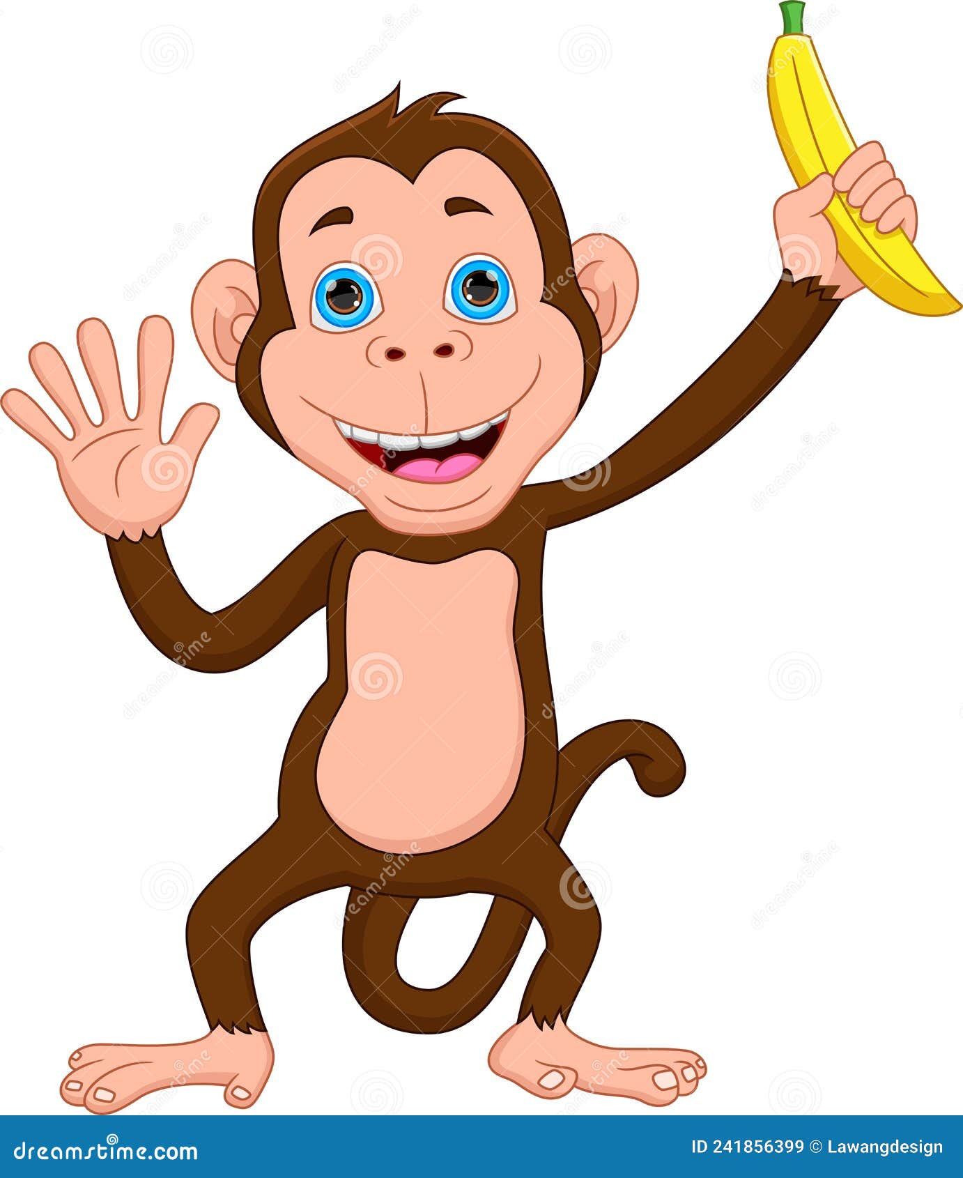 Desenho Animado Macaco Giro Segurando Banana Ilustração do Vetor -  Ilustração de cartoon, cara: 241856399