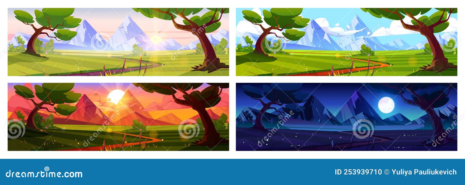 Fundo Da Paisagem Da árvore Do Jogo Dos Desenhos Animados, Desenho Animado,  Jogos, Panorama Imagem de plano de fundo para download gratuito