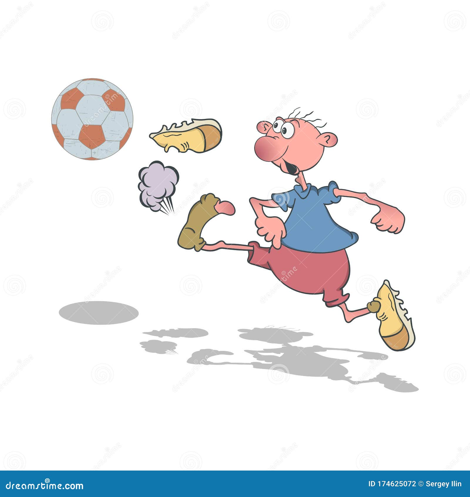 Desenhos Animados Do Futebol Do Jogo Ilustração Stock - Ilustração