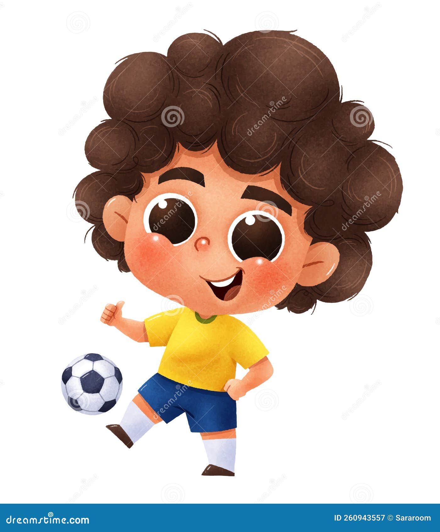 Desenho de desenho animado de um jogador de futebol