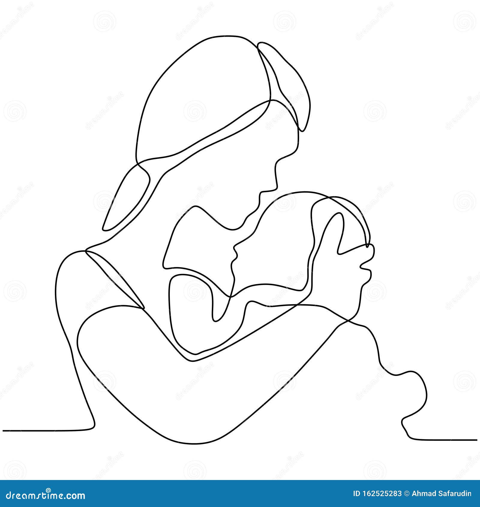 Conjunto conjunto arte linha desenho simples maternidade casal pose amor  pai e mãe desenhado à mão