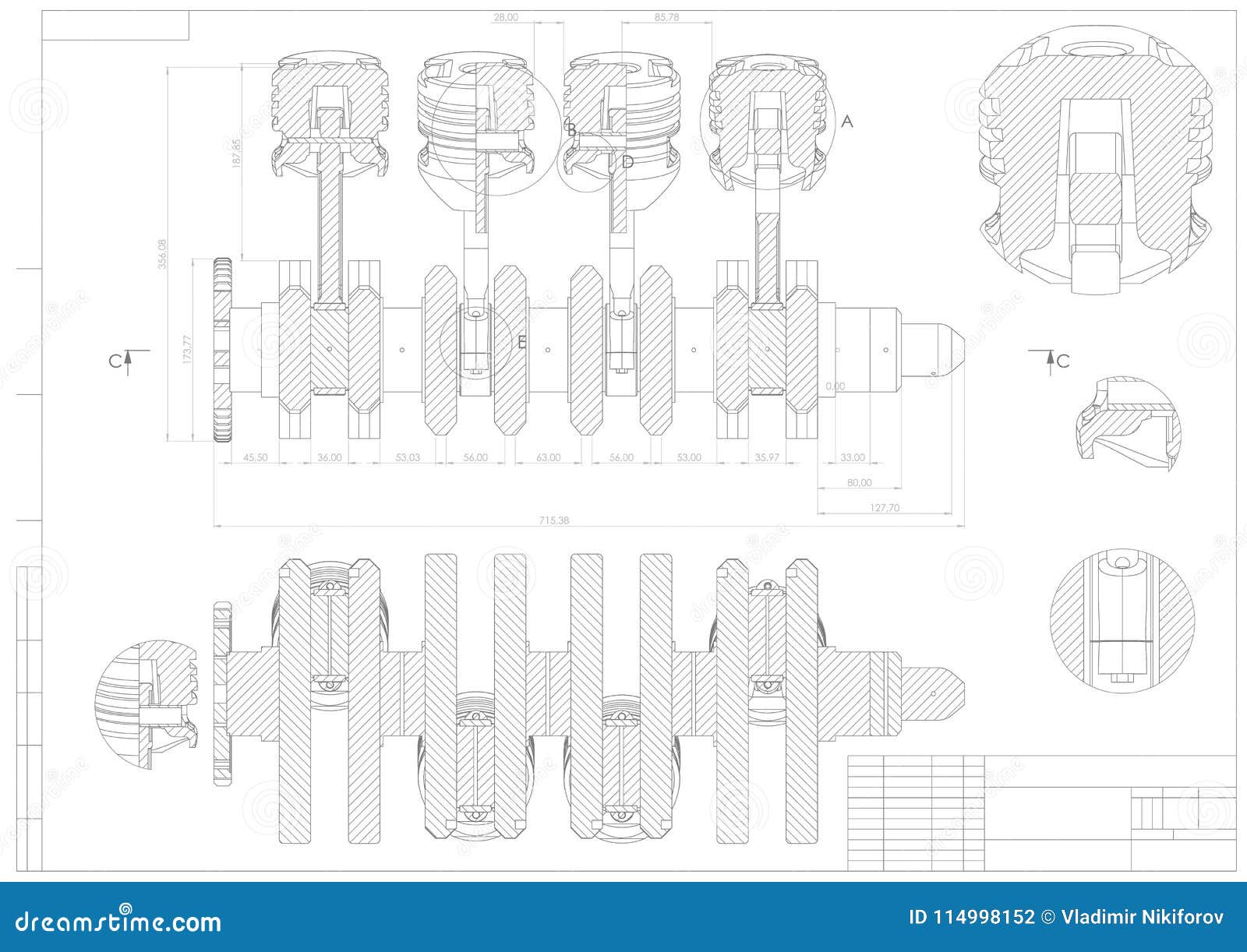 Desenho de construção de máquinas. carro motor em um branco • adesivos para  a parede vetor, ciência, educação