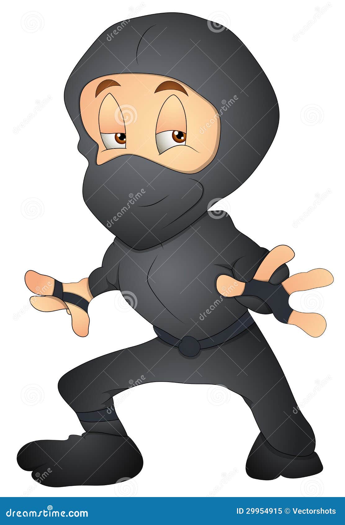 Asiático Ninja Desenho Animado Personagem Ilustração imagem vetorial de  brgfx© 662540662