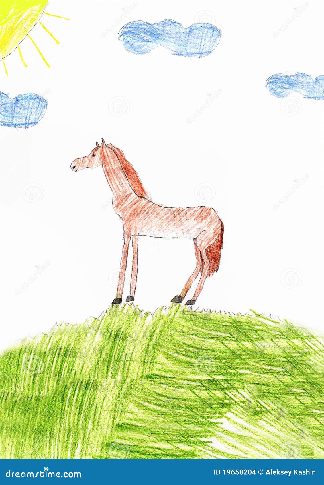 Como desenhar um Cavalo - desenhos para crianças 