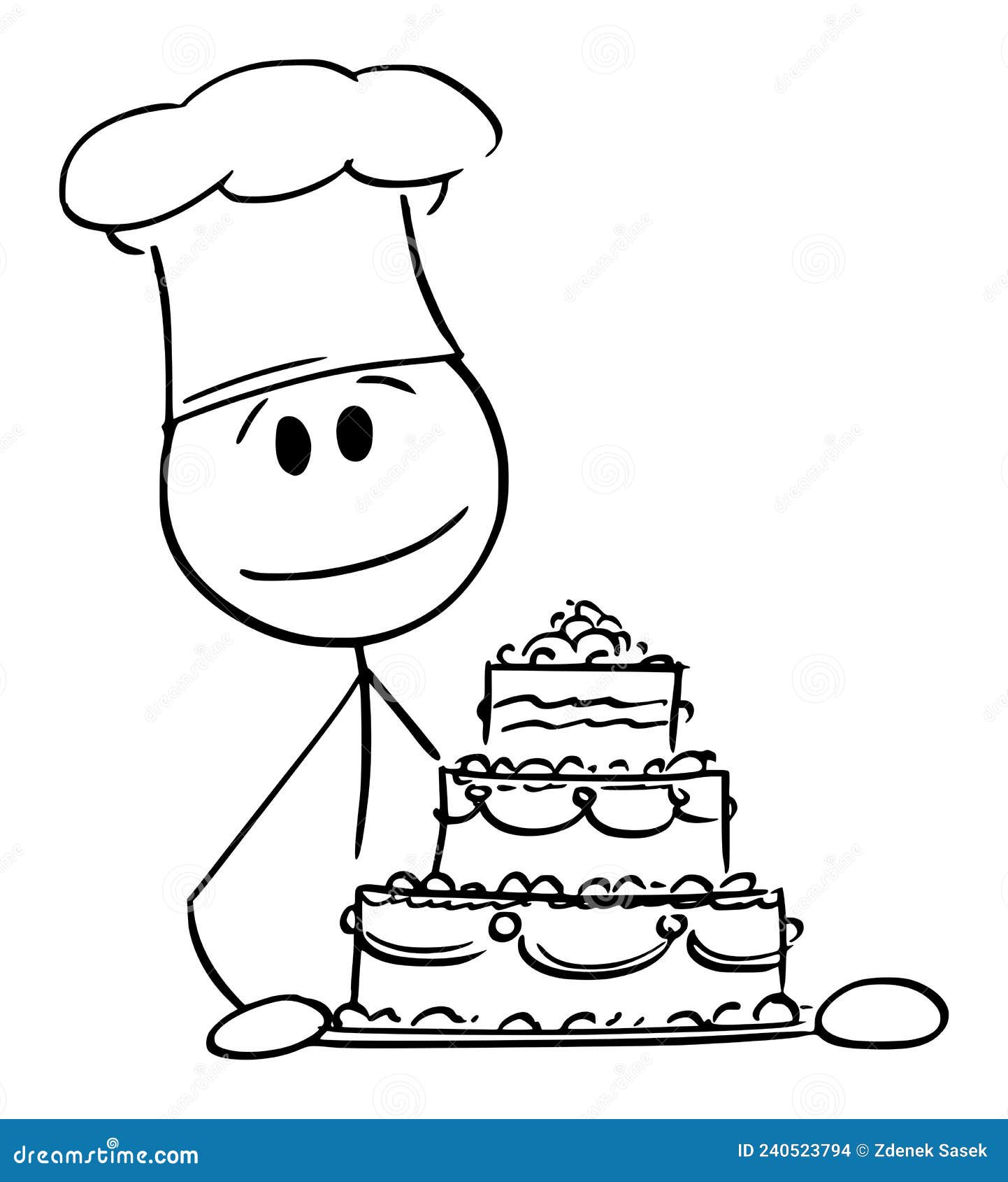 Casamento bolo desenho animado colori clipart ilustração 21516319 Vetor no  Vecteezy