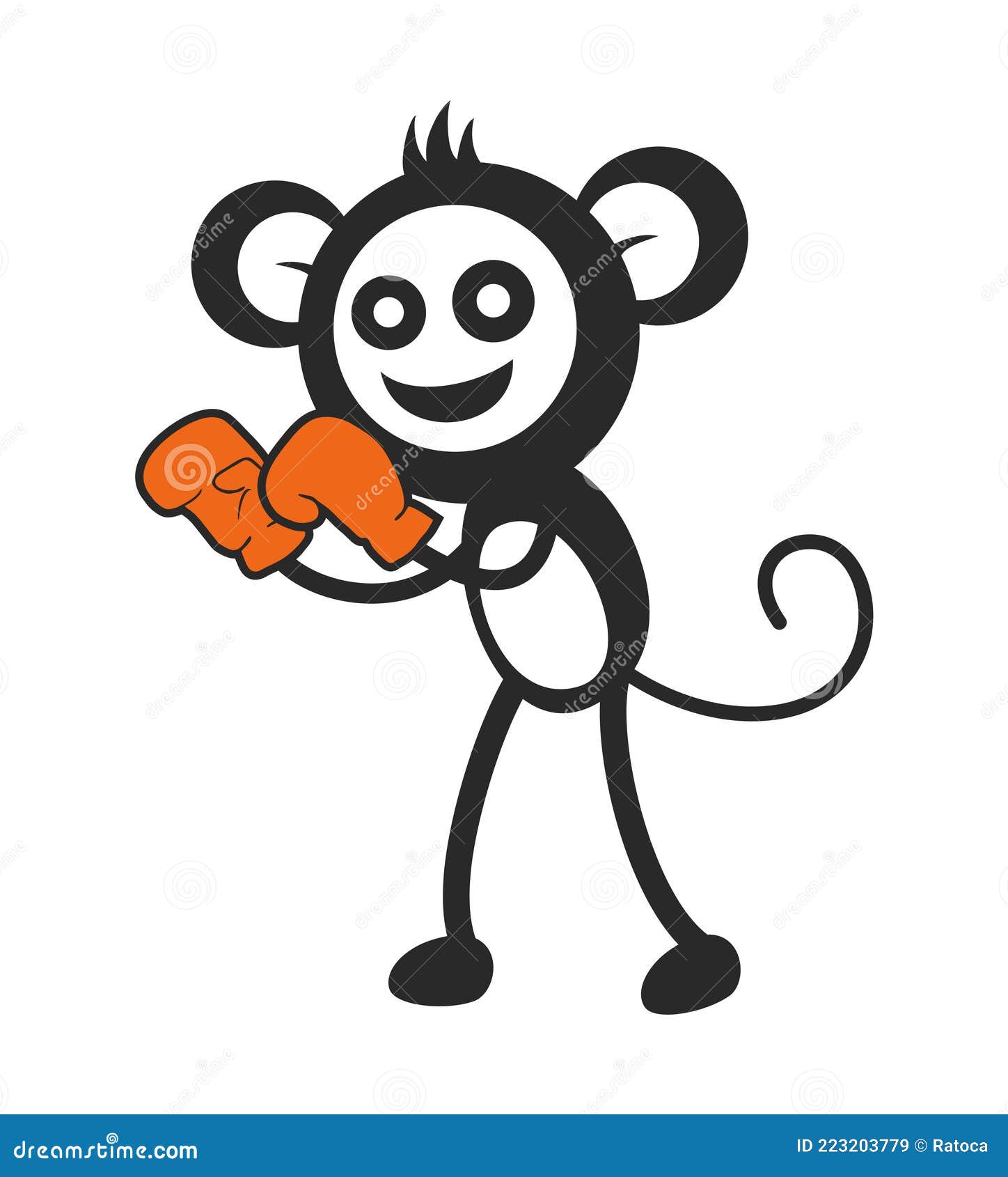 Design PNG E SVG De Animal Macaco Bonito Plana Para Camisetas