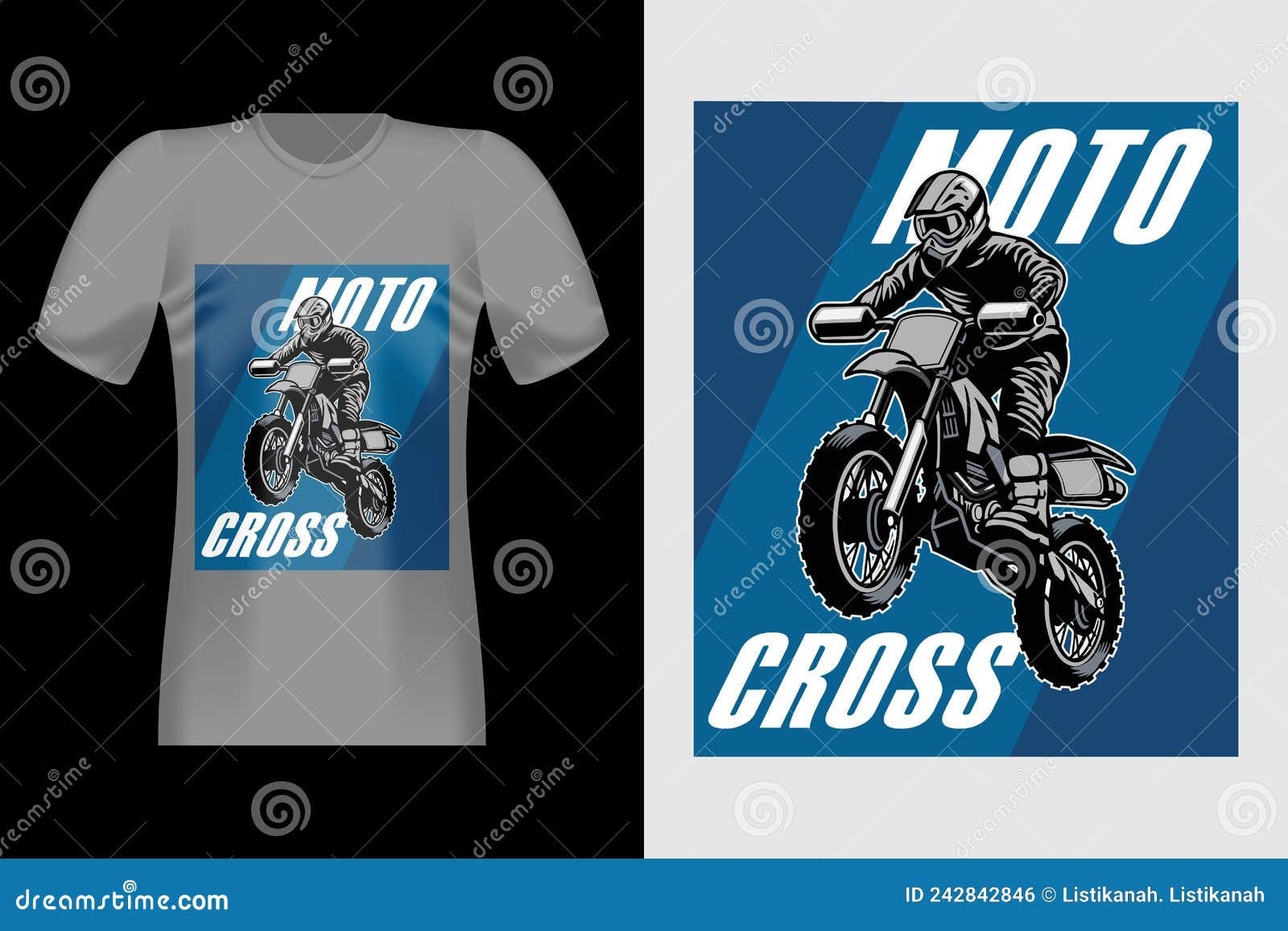 Desenho Mão Ilustração Vetorial Motocross imagem vetorial de