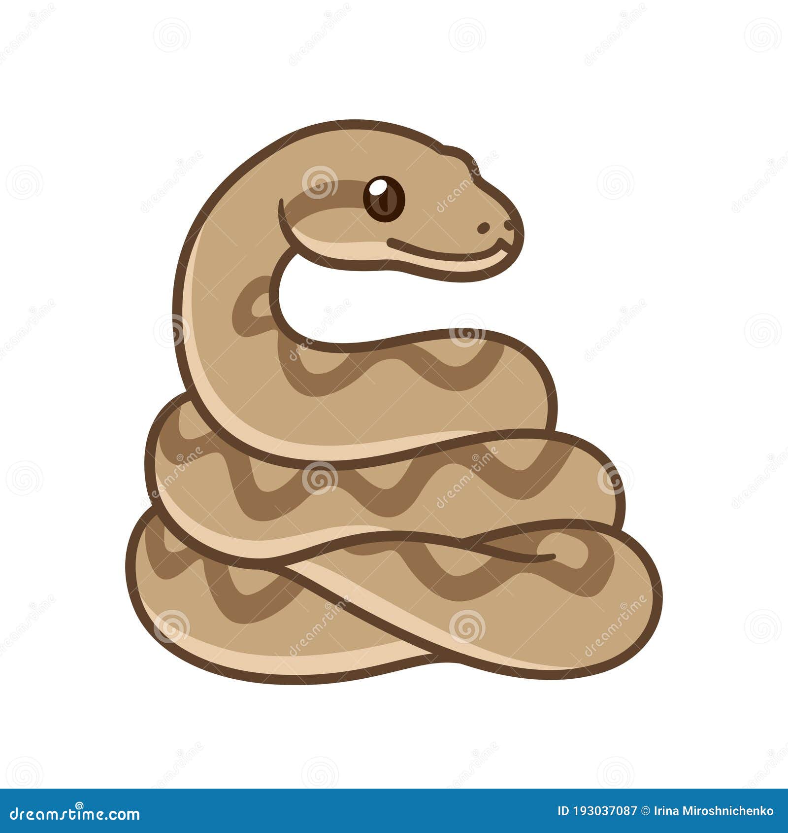 Serpente Da Cobra Dos Desenhos Animados Ilustração do Vetor