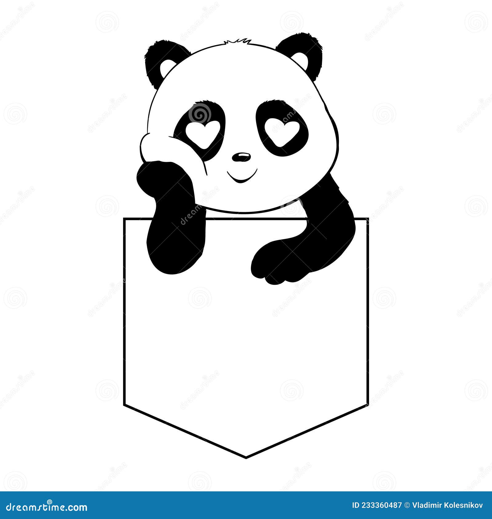 Desenho de corpo inteiro do panda gigante estilizado. ícone de