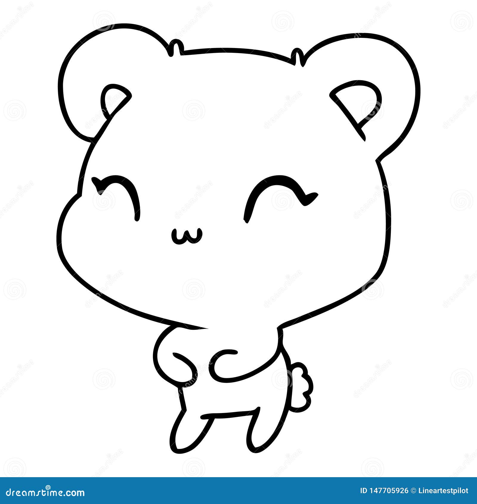 Desenho De Esboço Páginas Para Colorir Panda Kawaii Fofo Vetor PNG