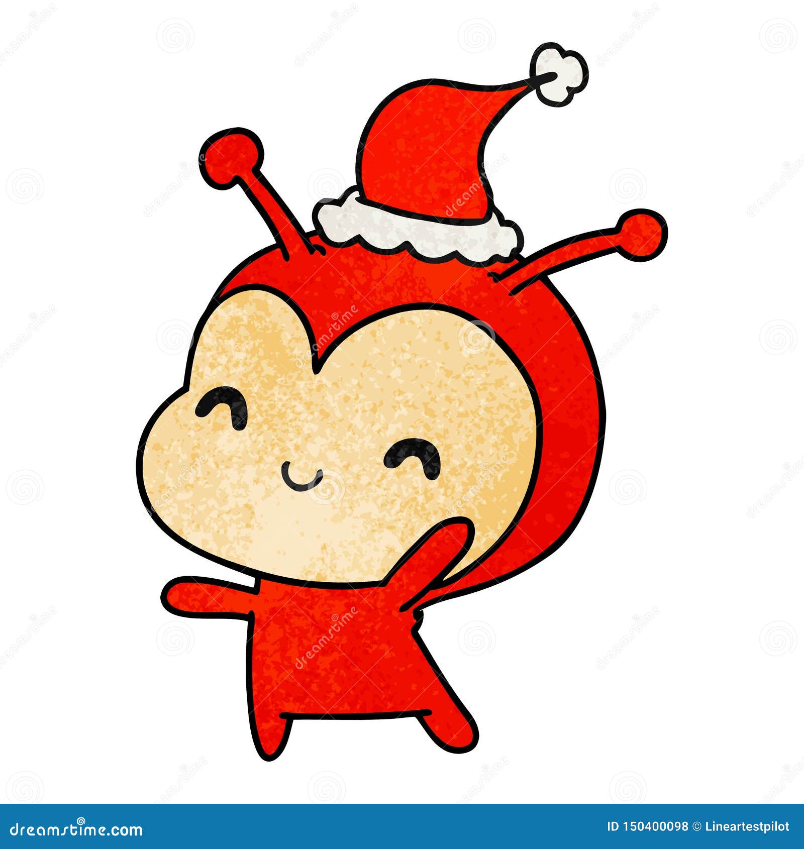 Mão Desenhada Desenhos Animados Natal Esqueleto Kawaii imagem