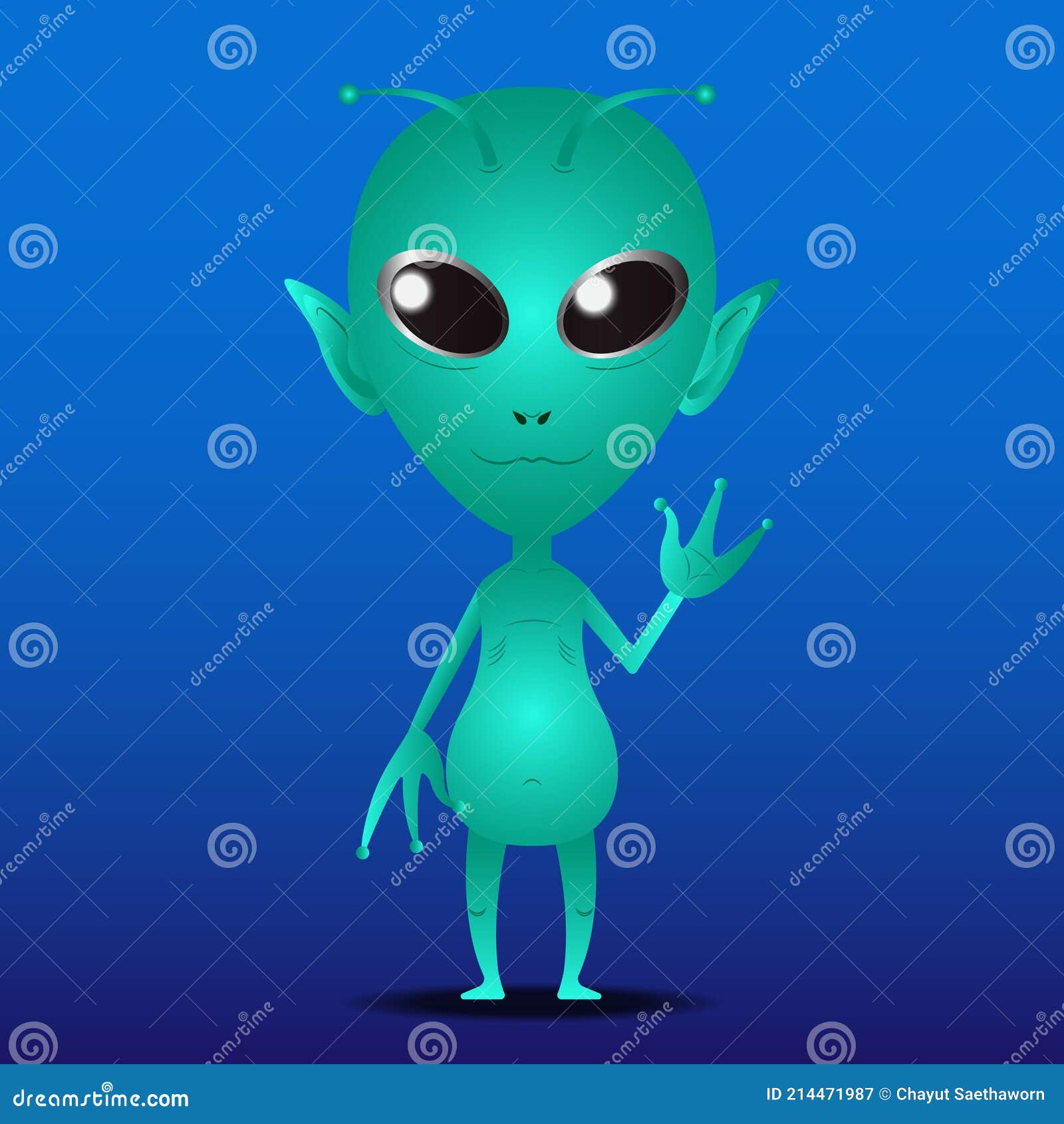 Desenho De Personagem De Desenho Animado Alienígena Verde. Amigo Do Espaço  Ilustração do Vetor - Ilustração de gato, verde: 214471987