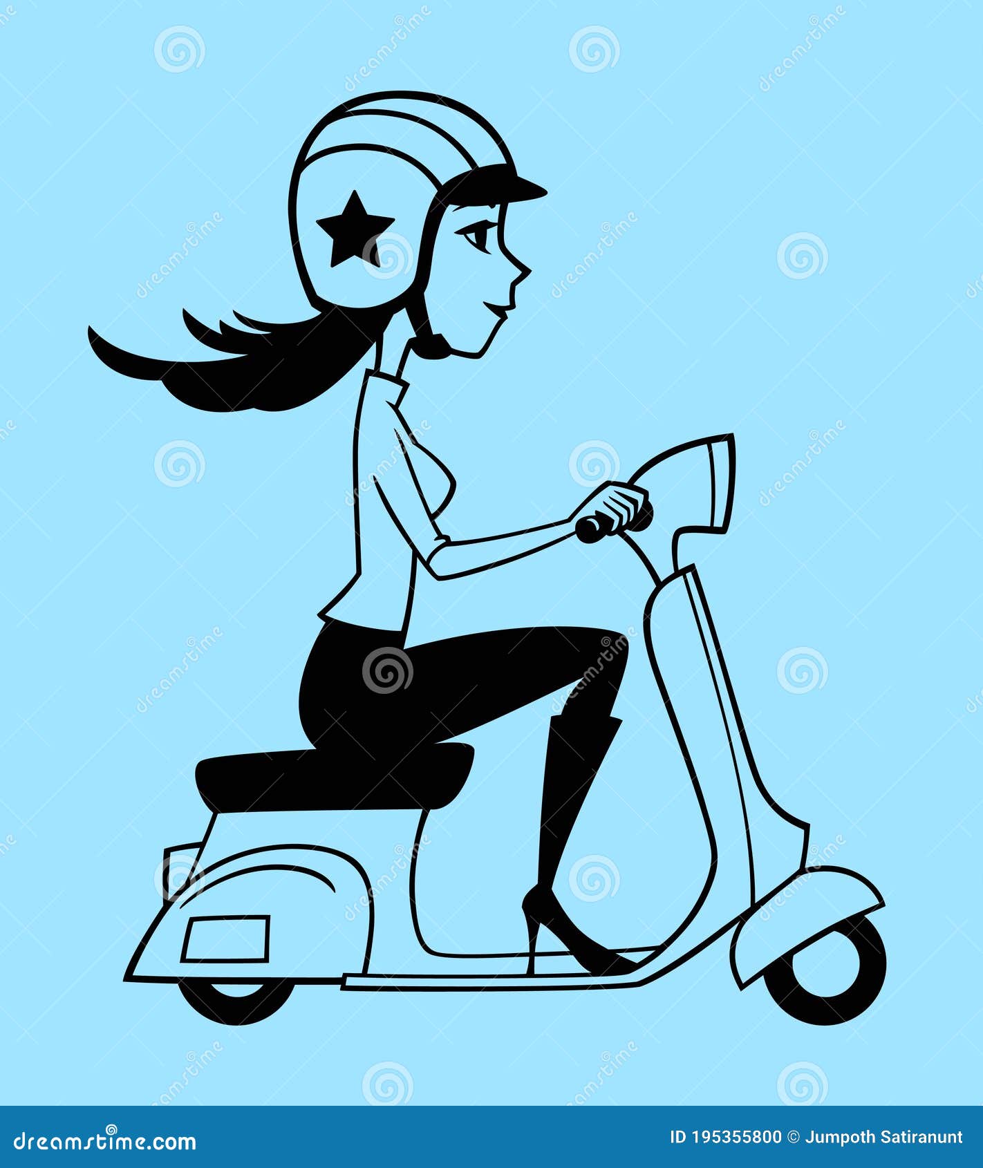 COMO DESENHAR UMA MOTO SCOOTER 