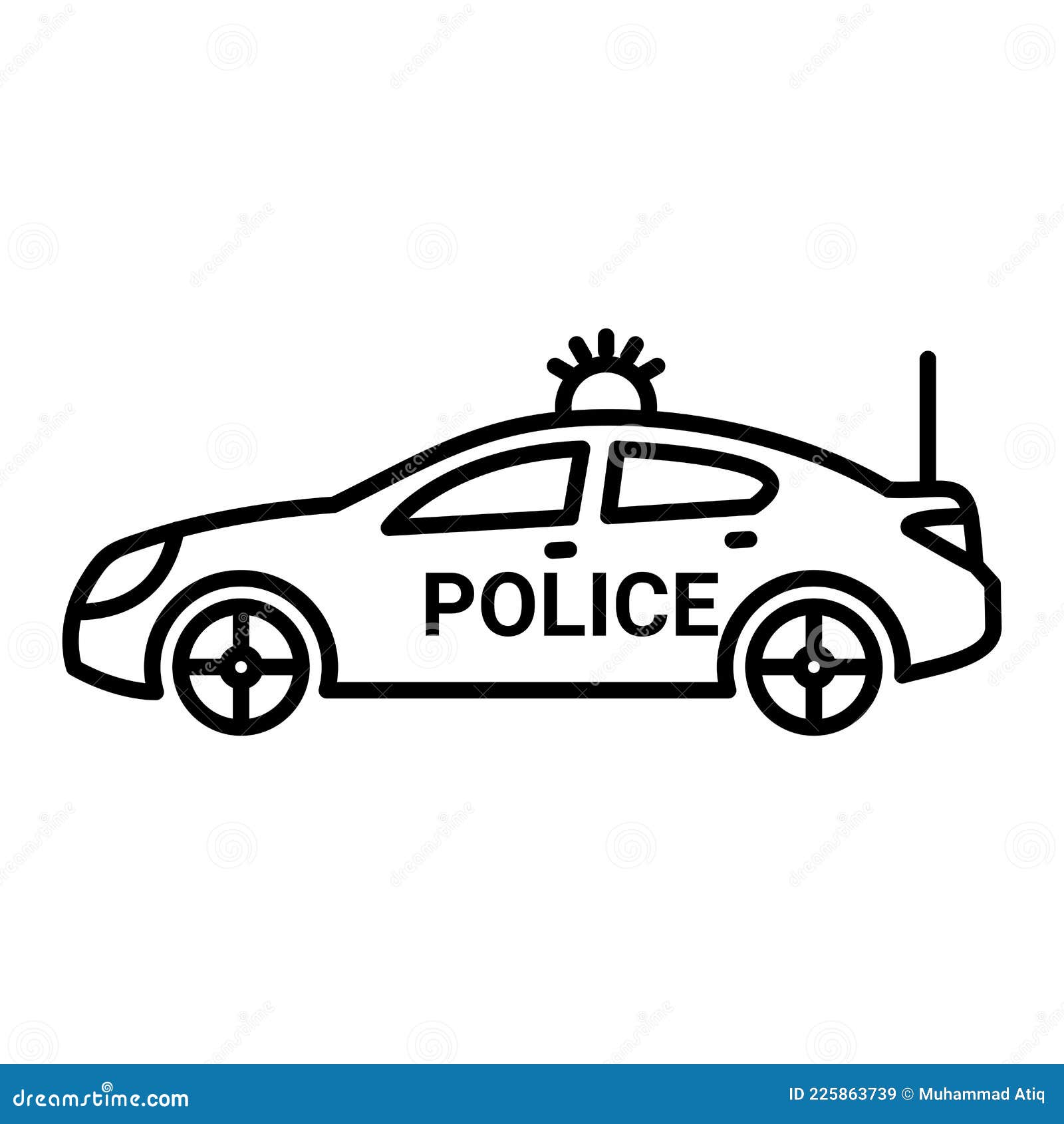 Ilustração Do Desenho Do Carro De Polícia Ilustração Stock - Ilustração de  oficial, sinal: 115637331