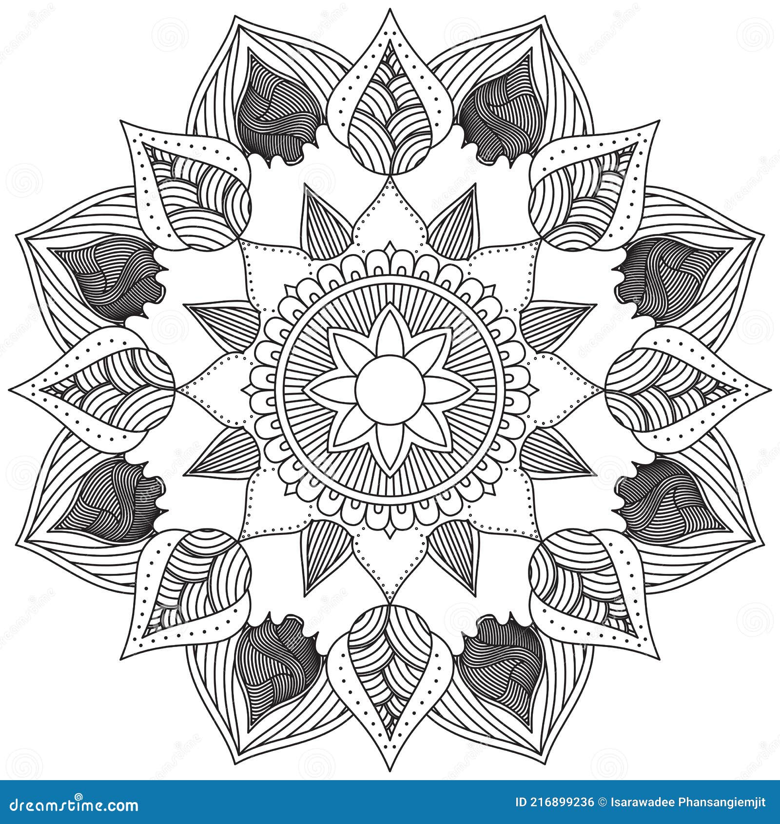 Desenho de mandala para colorir desenho de contorno de mandala para colorir  desenho para colorir para crianças e adultos