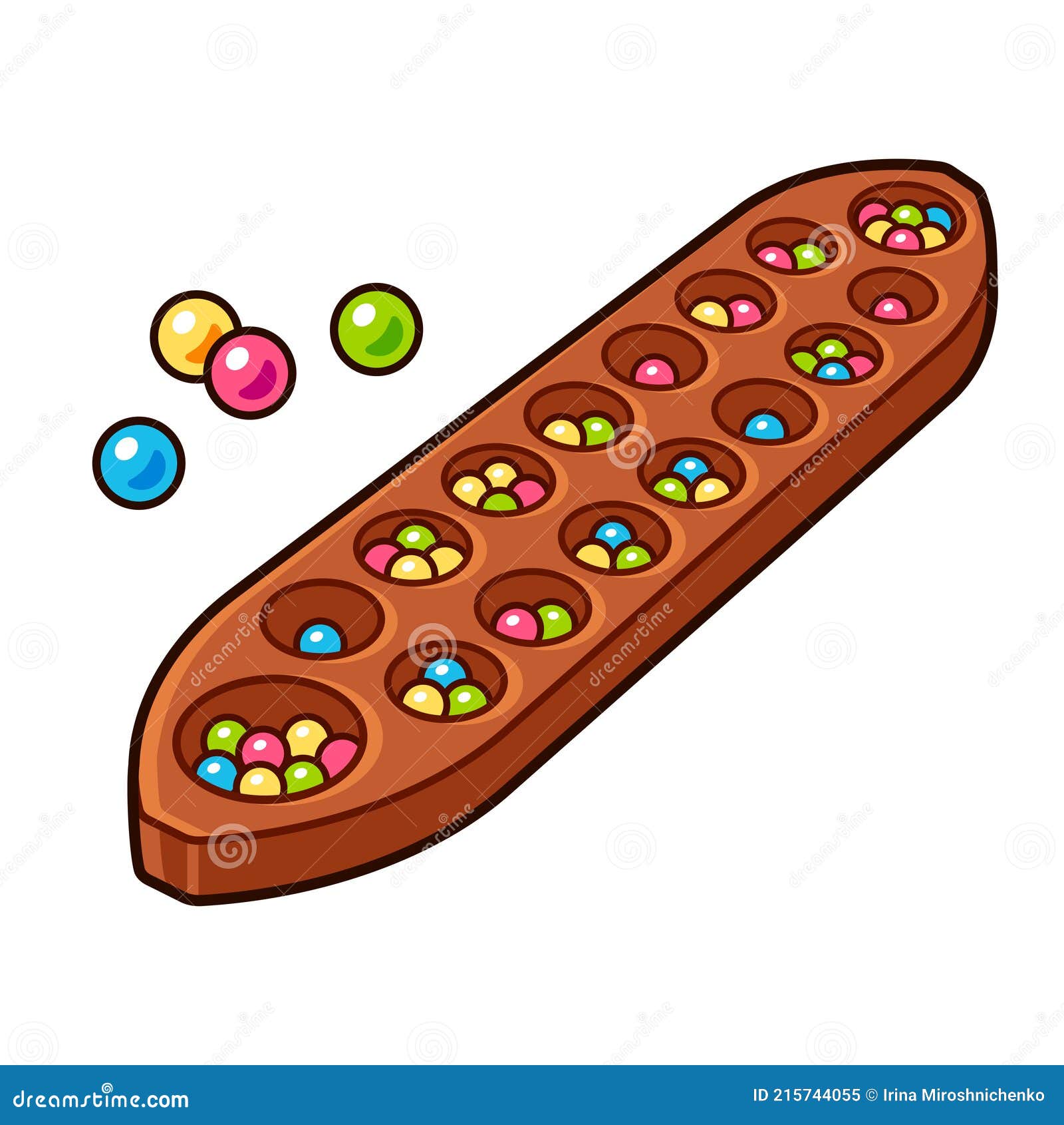 Desenho Do Jogo De Mancala De Congkak Ilustração do Vetor - Ilustração de  tradicional, isolado: 215744055