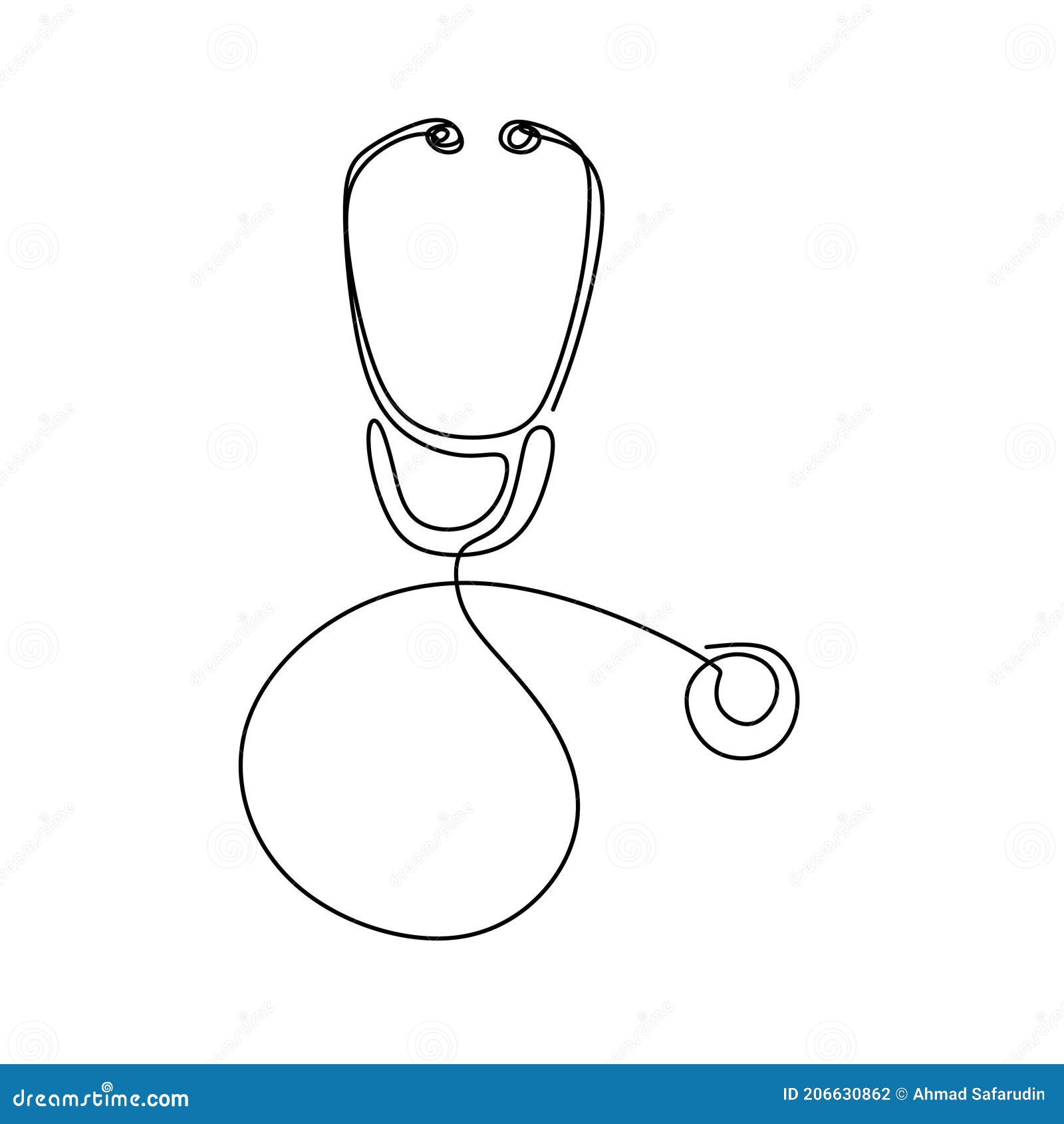 ilustração de um médico fofo com estetoscópio desenho de