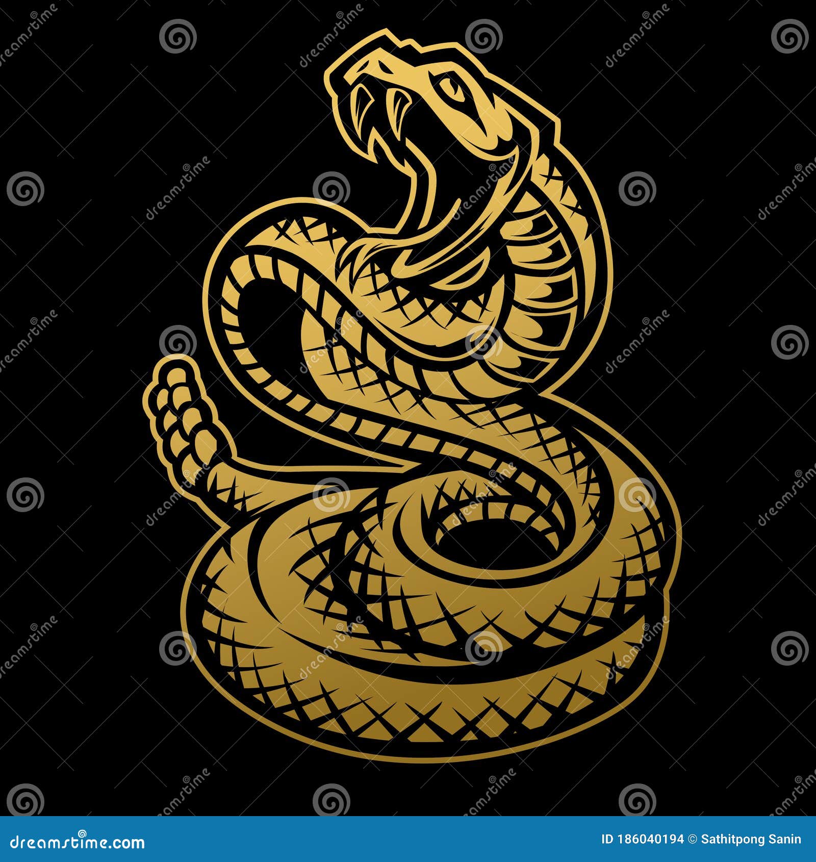 Desenho Uma Cobra Logotipo Forma Uma Cobra vetor(es) de stock de