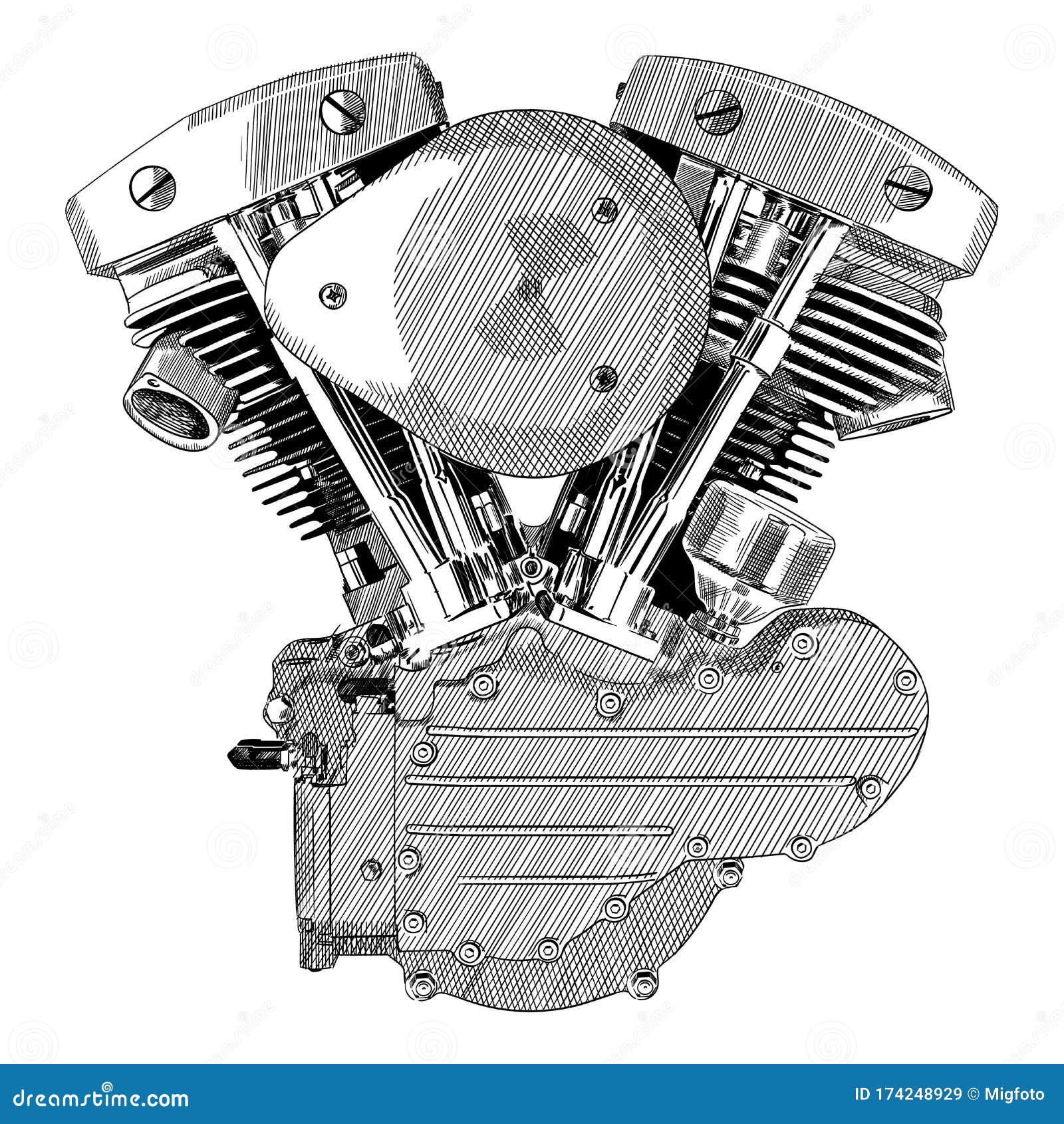 Baixar - Motor de moto — Ilustração de Stock #82045890