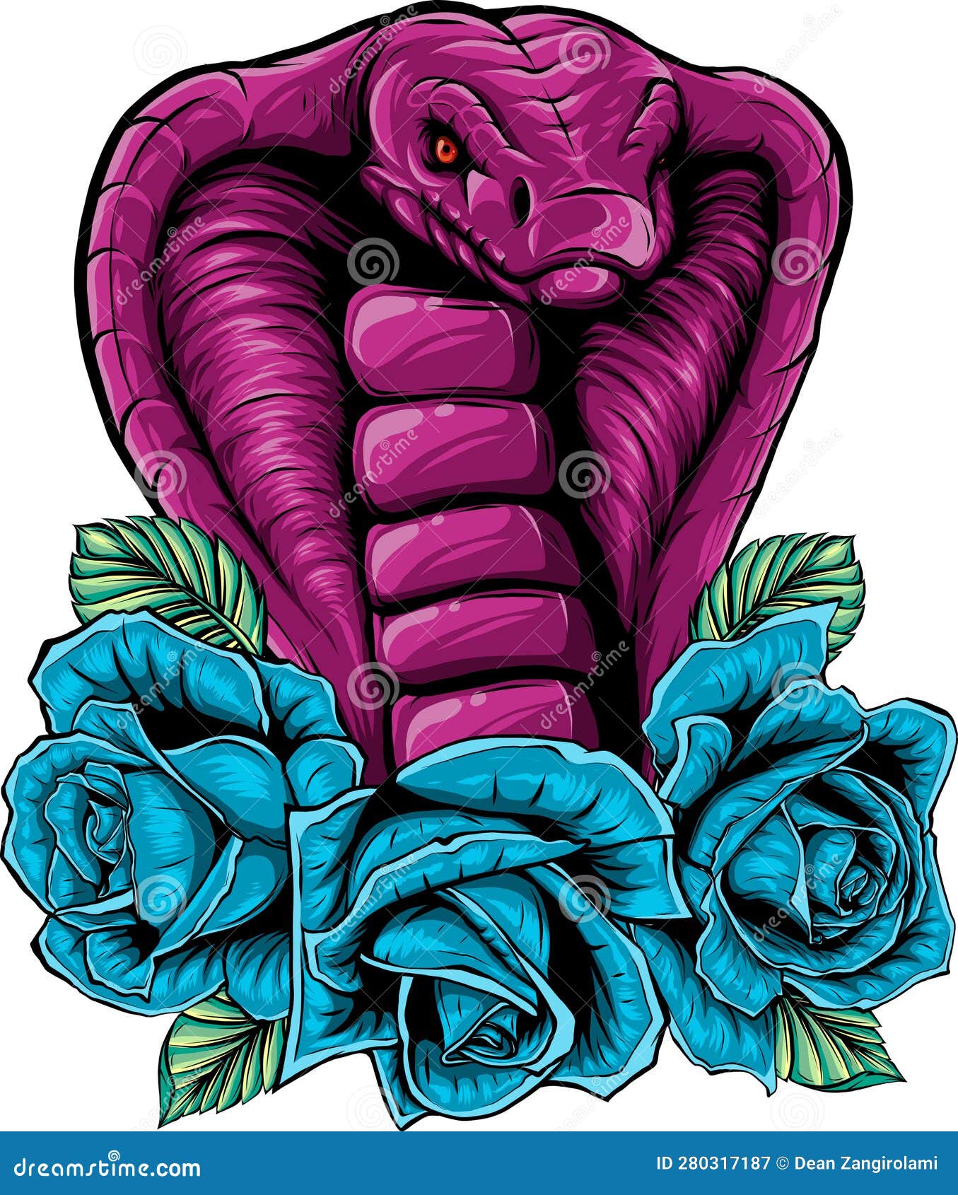 ilustração de desenho animado colorido animal cobra 7528294 Vetor no  Vecteezy