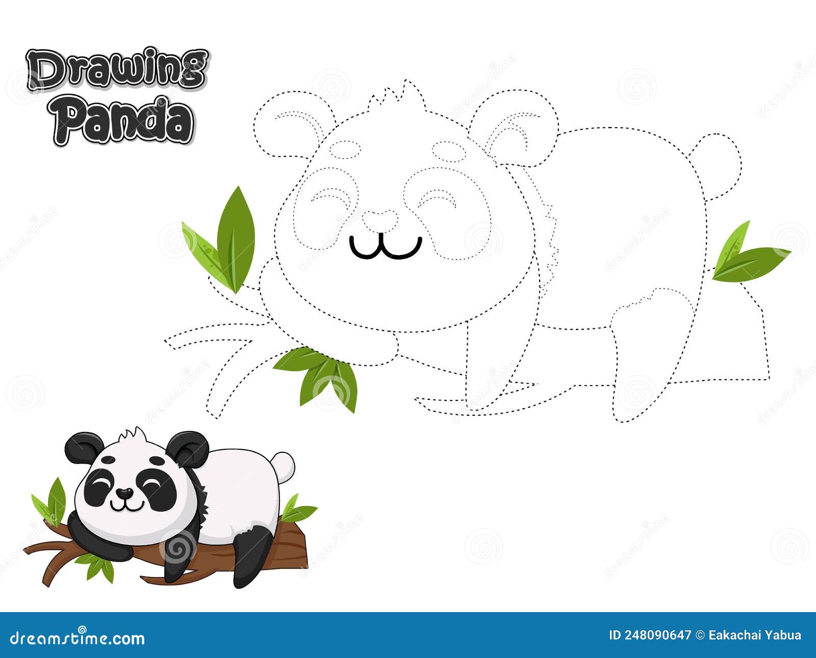 Imprimir Cartão Vetorial Com Panda Bonito Dos Desenhos Animados