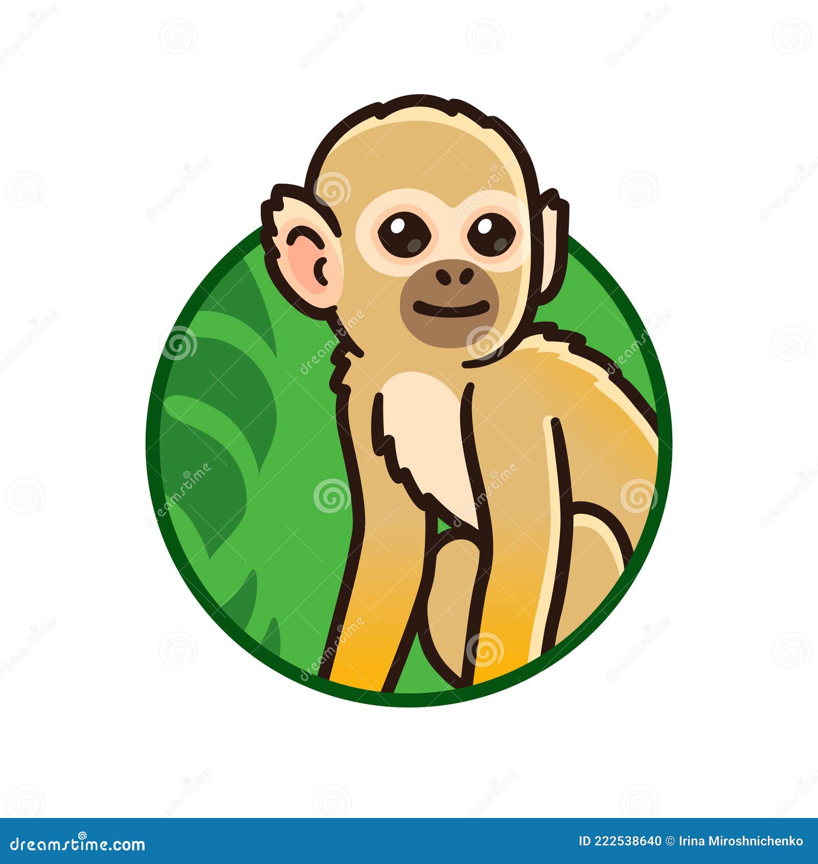 Macaco rabisco ilustração do vetor. Ilustração de desenho - 248025038