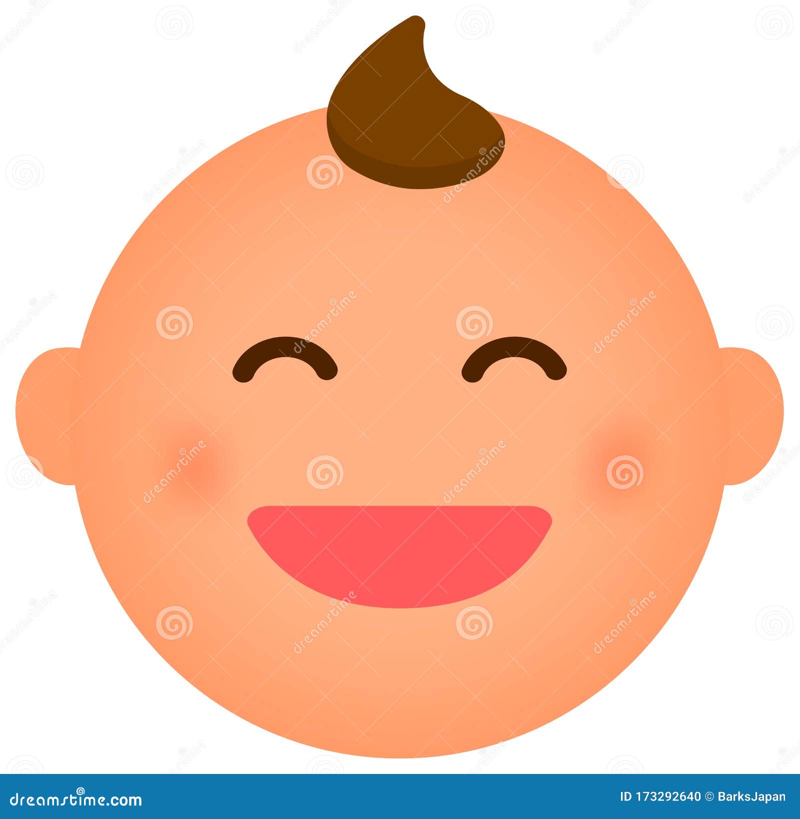 Desenho Animado Sorrindo Bebê Bebê Ilustração do Vetor