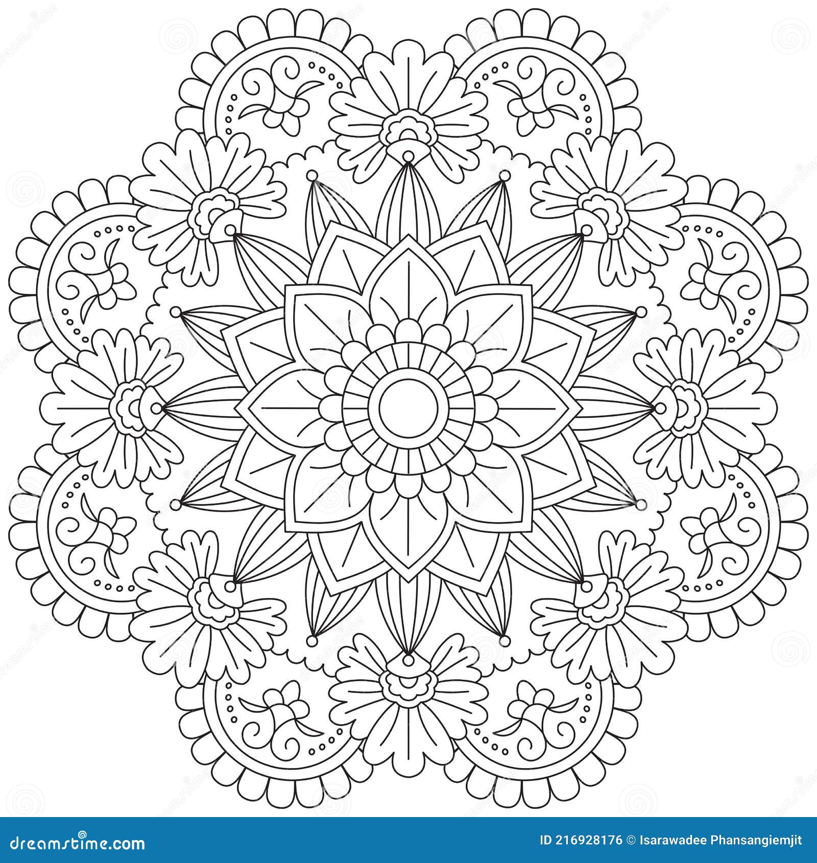 Desenho De Mandala Flores Simétricas Com Cachos Em Espiral Para Colorir  Promovendo A Meditação Vetor PNG , Desenho De Flor, Desenho De Homem,  Desenho De Anel Imagem PNG e Vetor Para Download