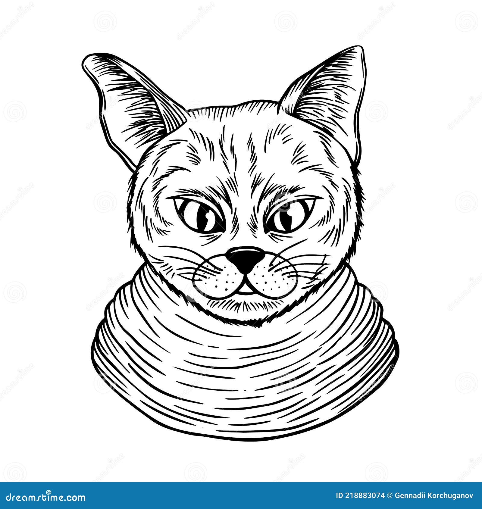 Gato Gatinho Desenhando Preto E - Gráfico vetorial grátis no