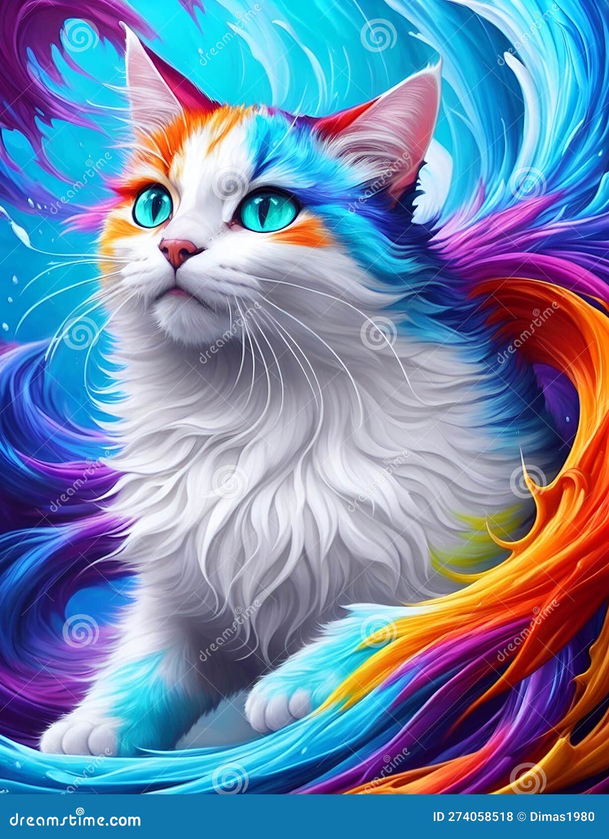 Gato de desenho realista. desenho realista flor.