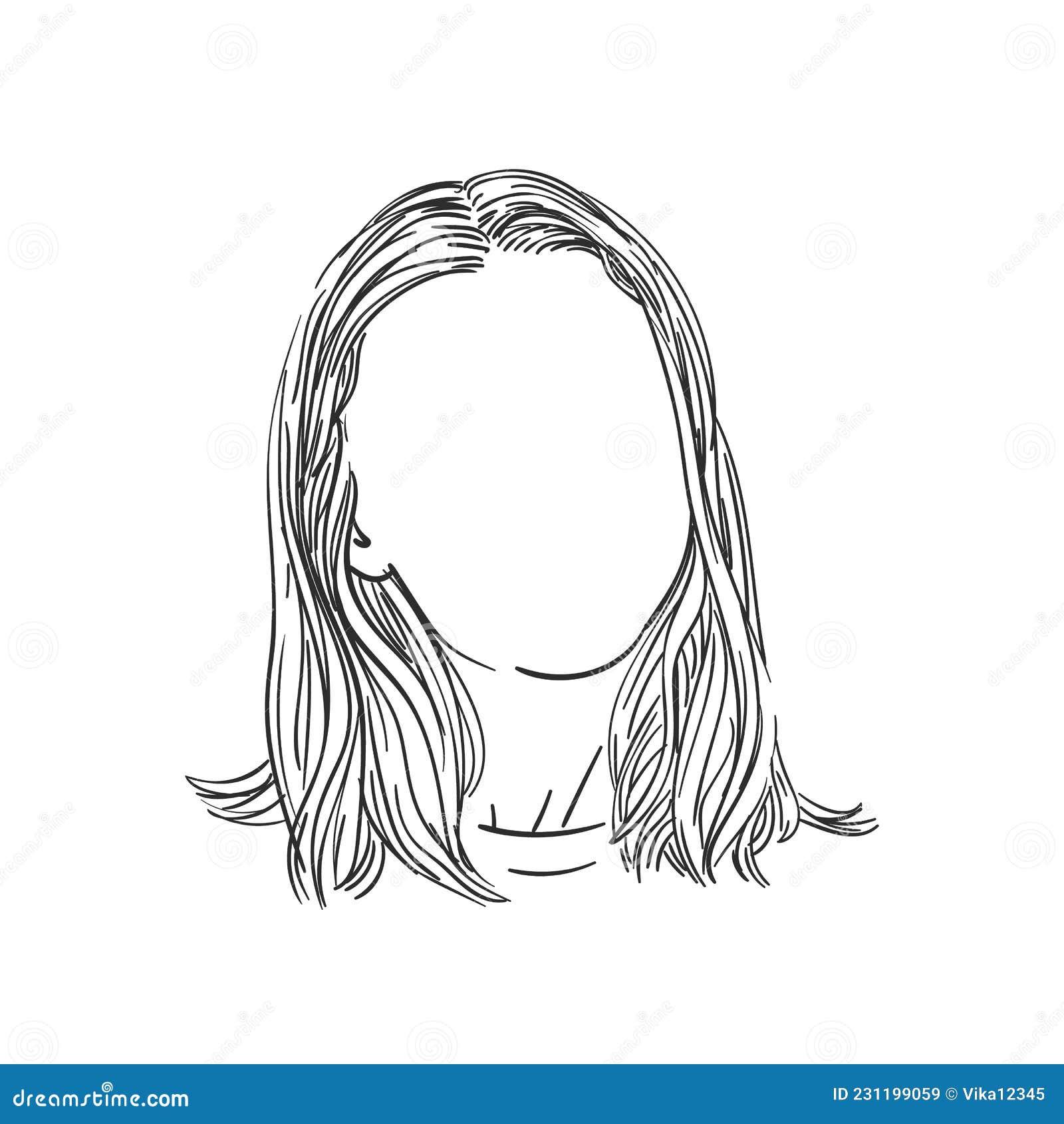 Fundo Menina Está Desenhando Um Desenho De Uma Mulher Com Cabelo