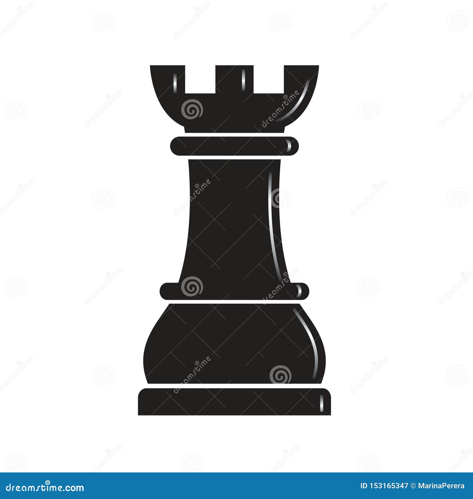 ícone Do Vetor De Torre De Xadrez Ilustração do Vetor - Ilustração de  estratégia, simples: 217764889