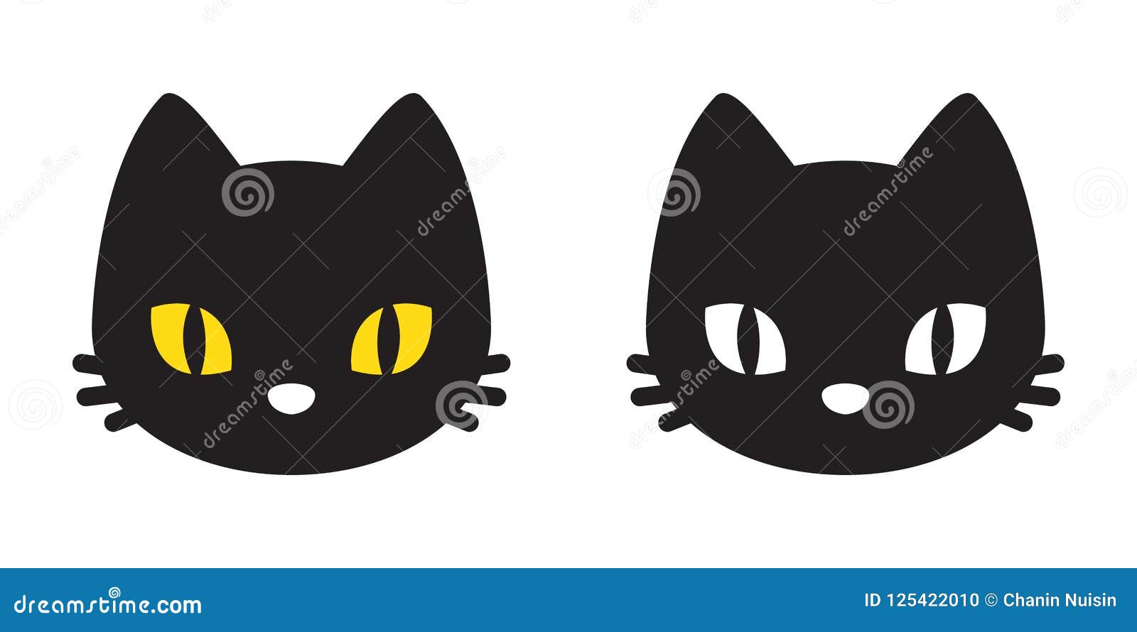 Cabeça de gato bonito logotipo dos desenhos animados cabeça de