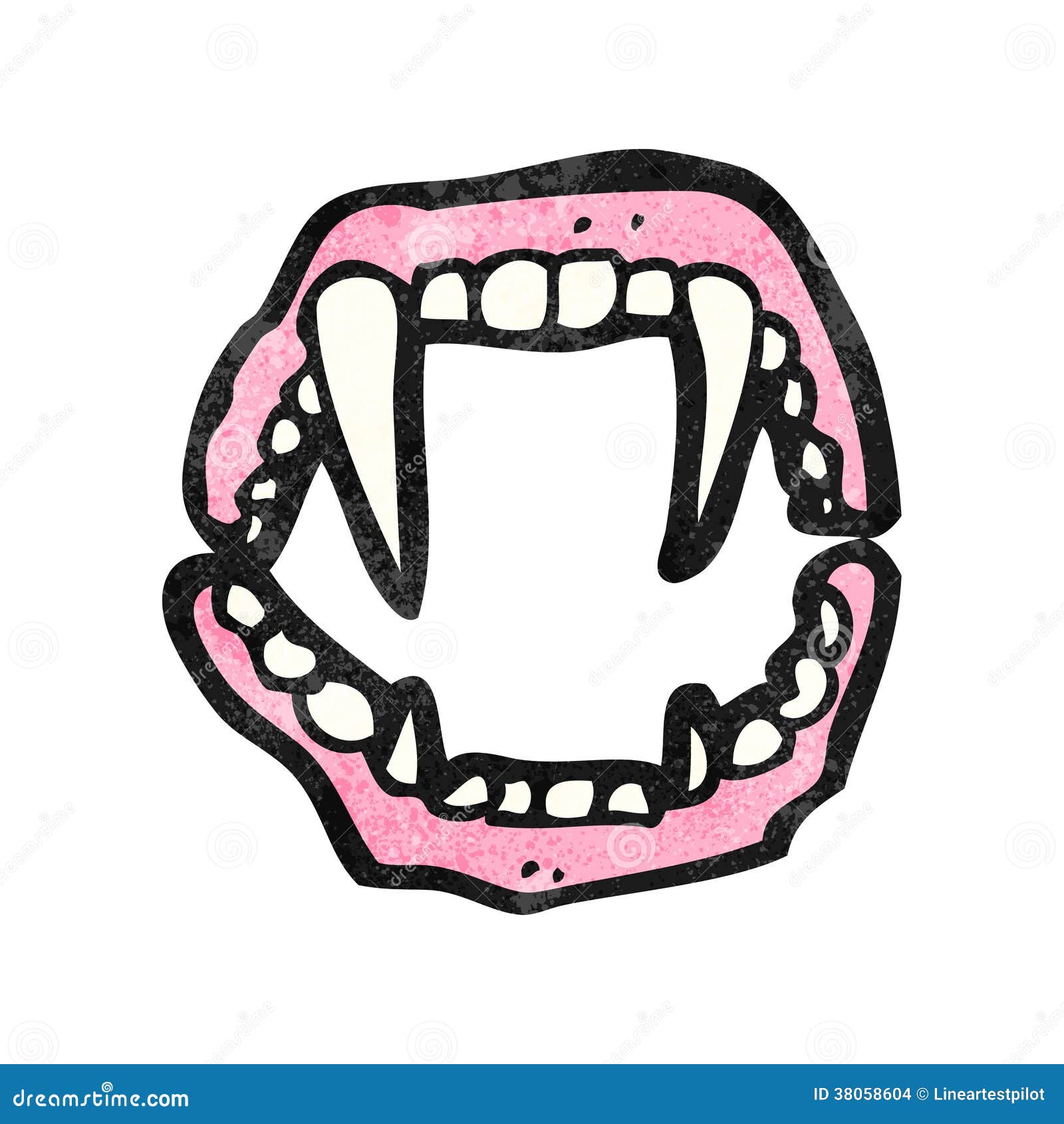 Dentes de vampiro dos desenhos animados imagem vetorial de lineartestpilot©  13572209