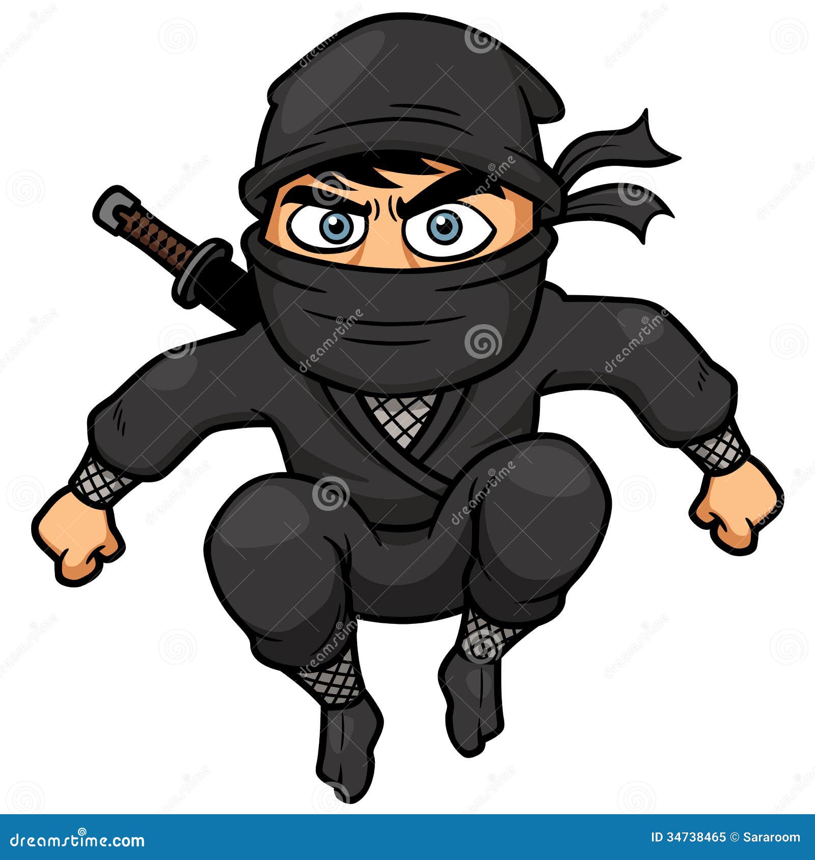 ninja Garoto desenho animado conceito 19975273 Vetor no Vecteezy