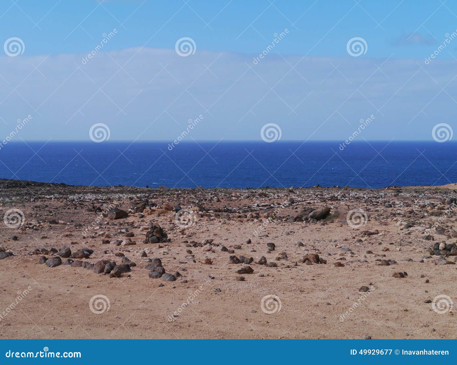 the desert and the atlantic ocean on fuerteventura