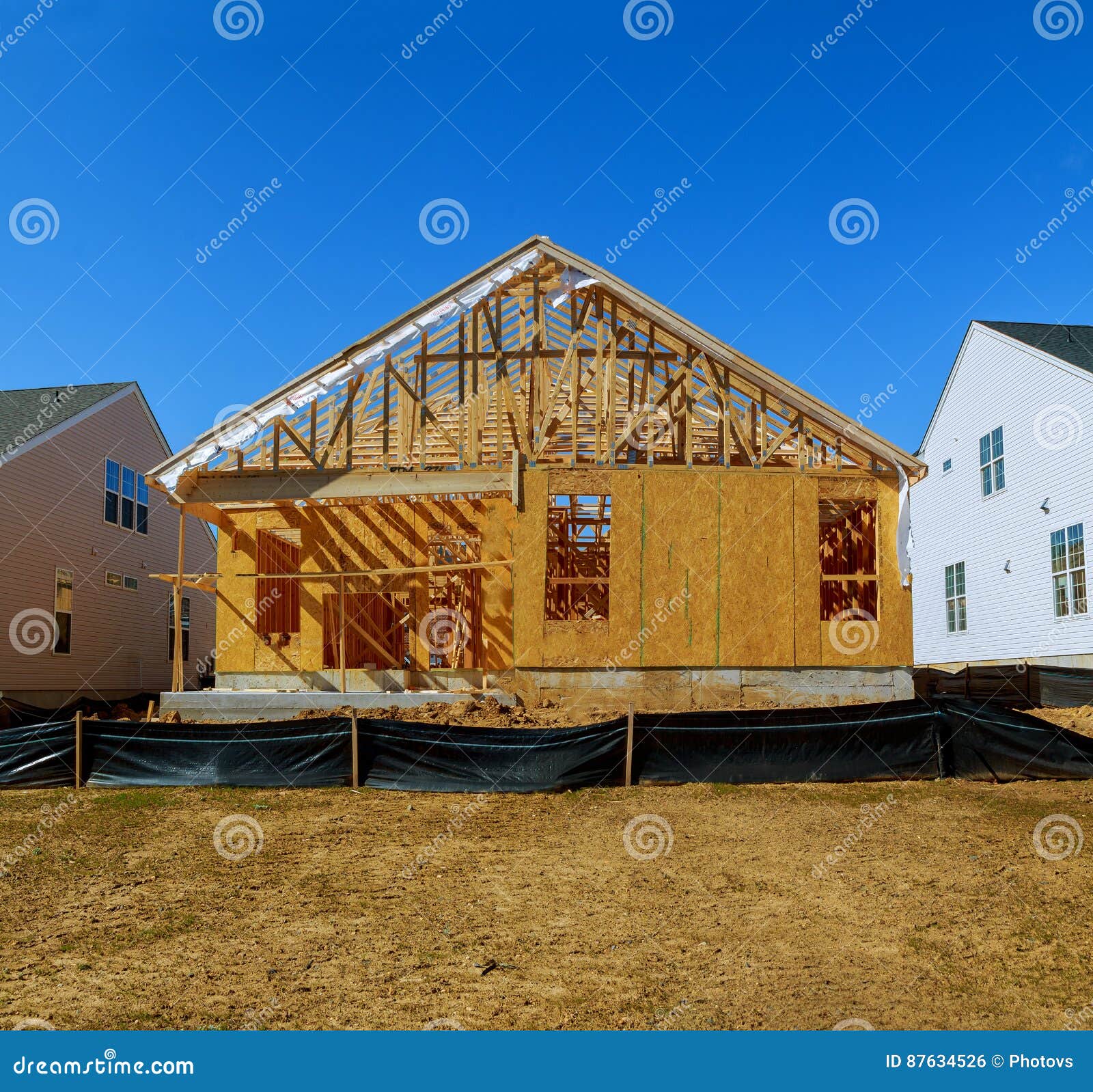 Desert Construction of New Homes Stock Photo Image of realestate