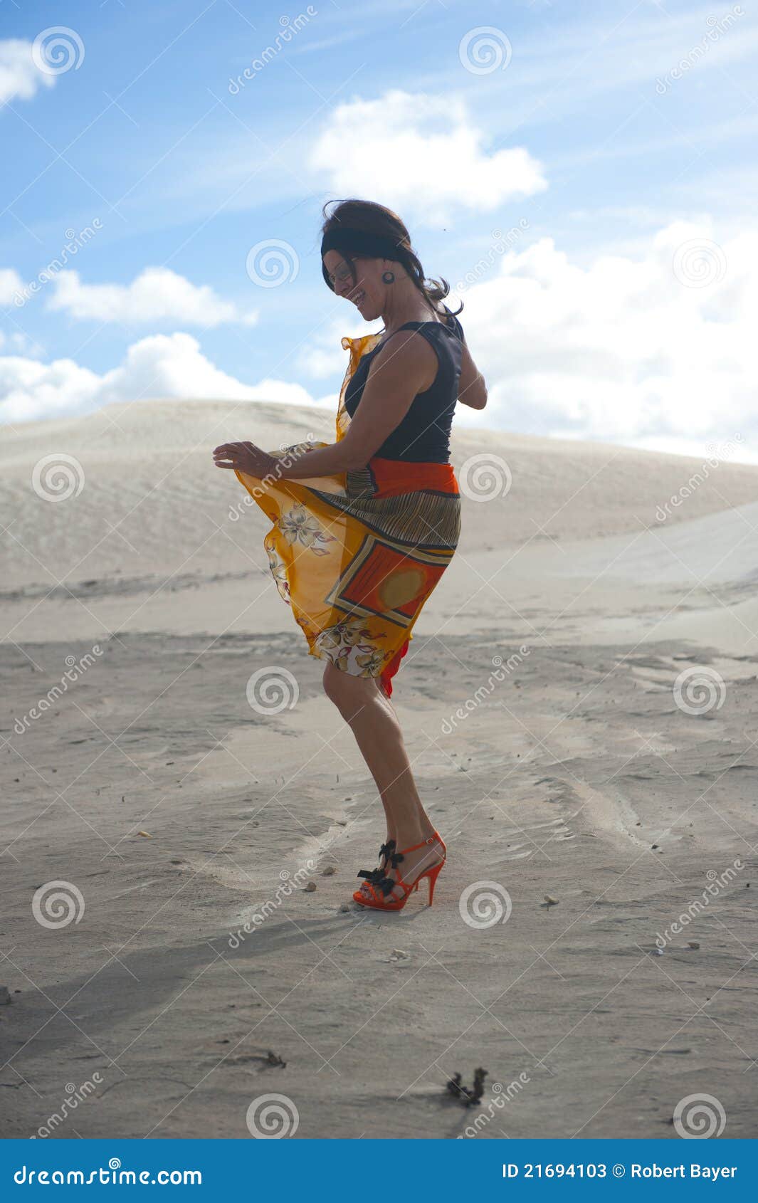 Desert Dancing Woman stock image. Image of heels, heel - 21694103