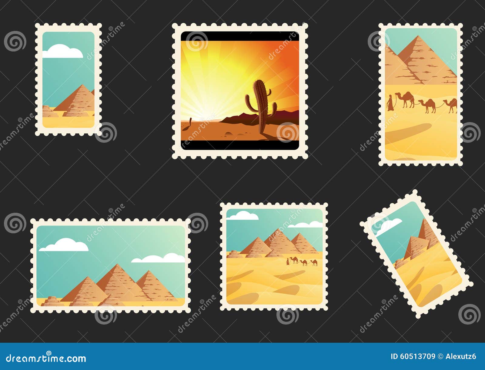 Desert envelope stamps stock illustration. Illustration of ready 60513709