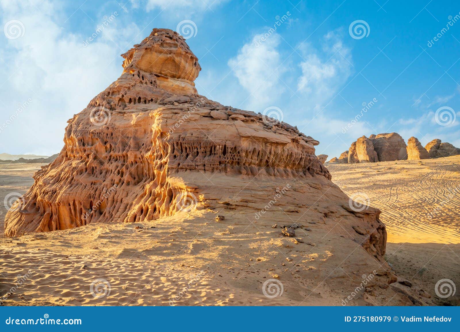 desert erosion formations near al ula, saudi arabia
