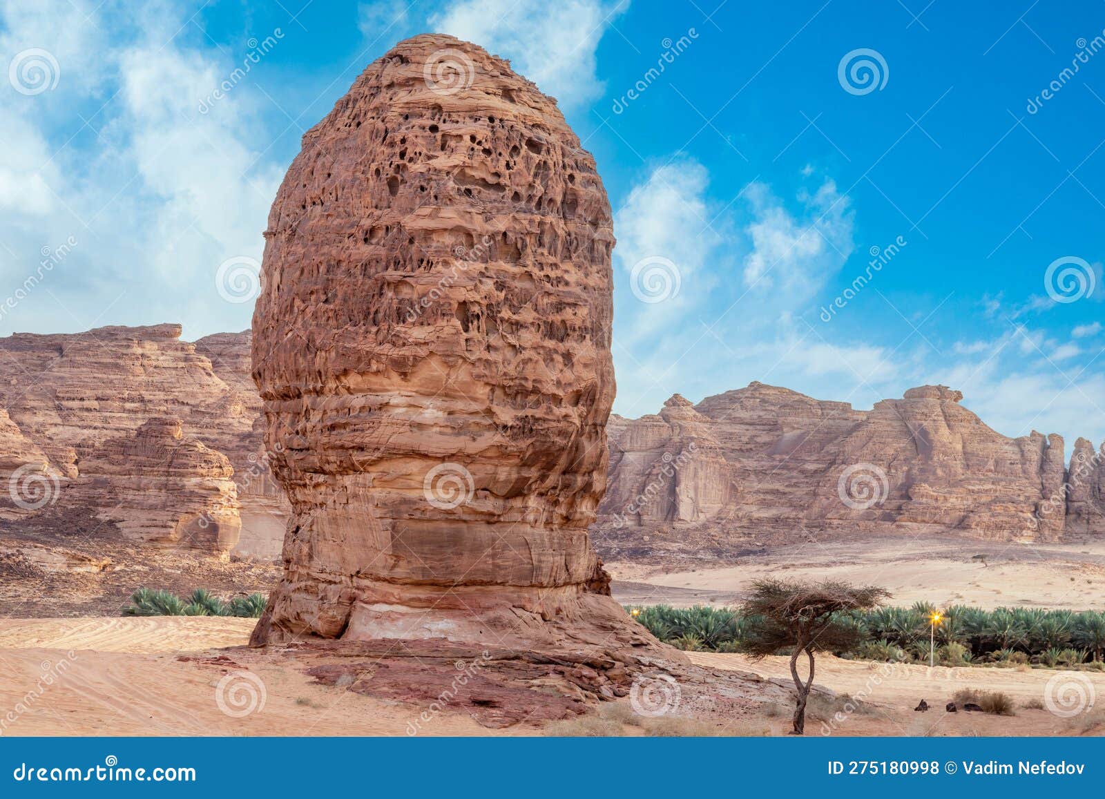 desert erosion formations near al ula, saudi arabia
